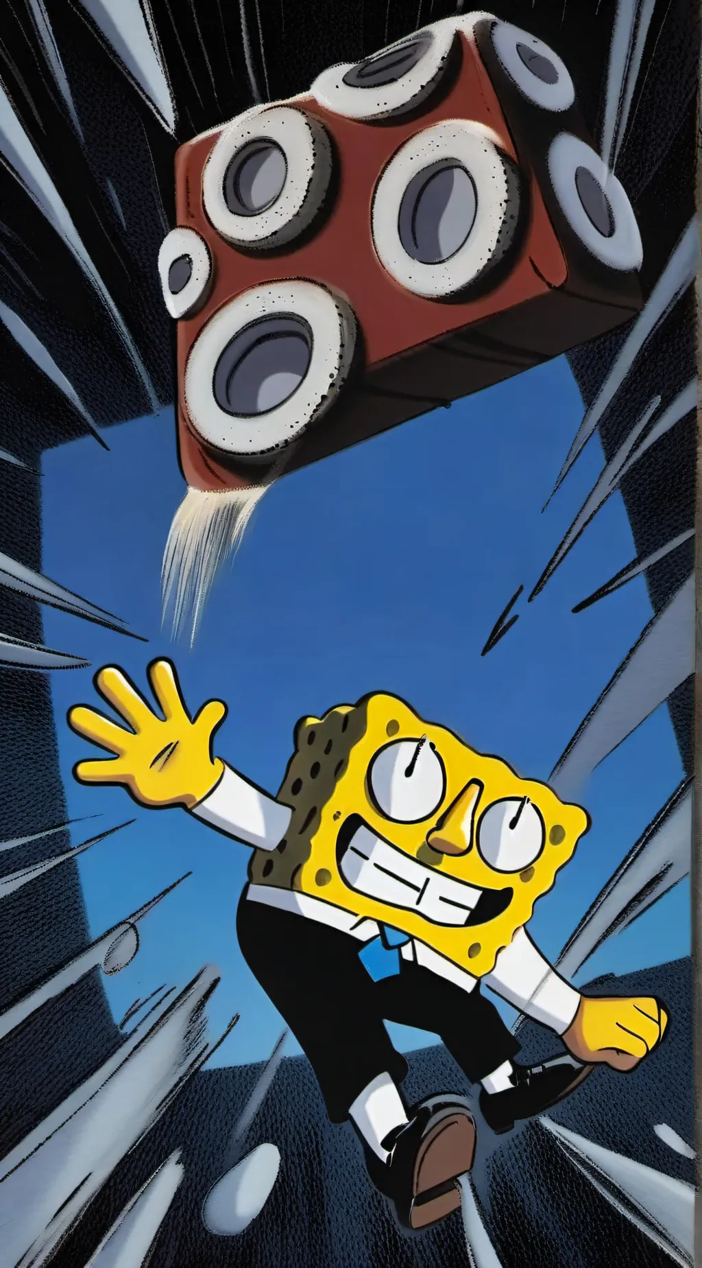 ai character: SpongeBob  background