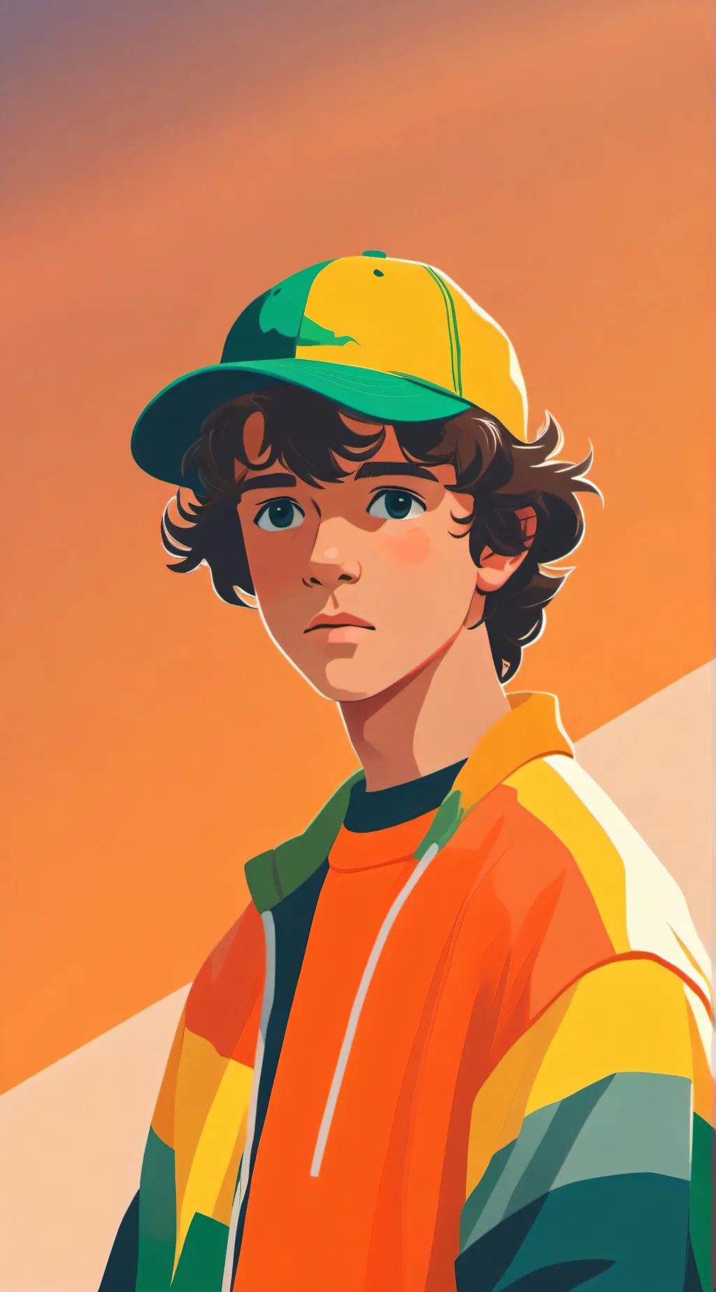 ai character: Dustin Henderson  background