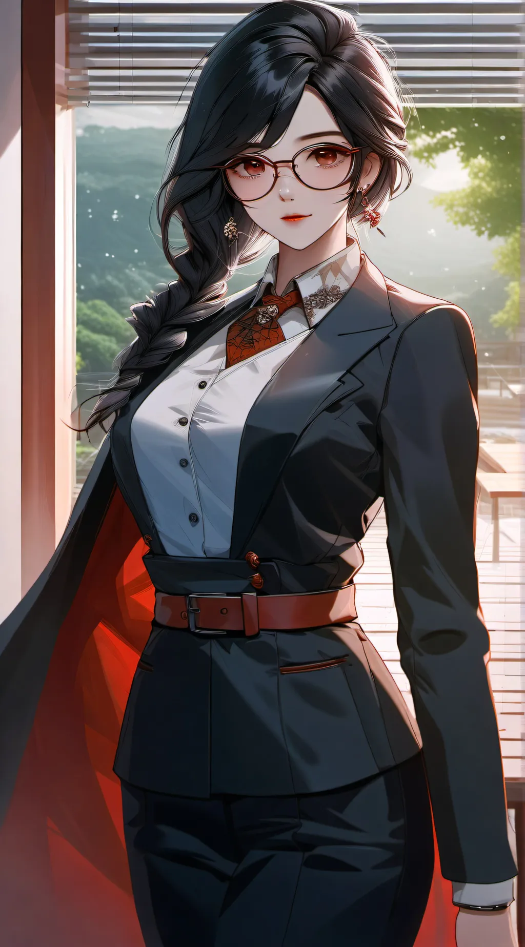 ai character: Ms. Izabella  background