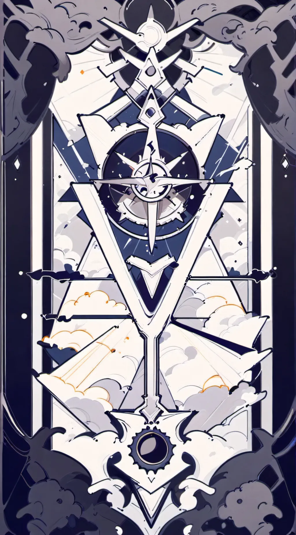 ai character: Sun and moon background