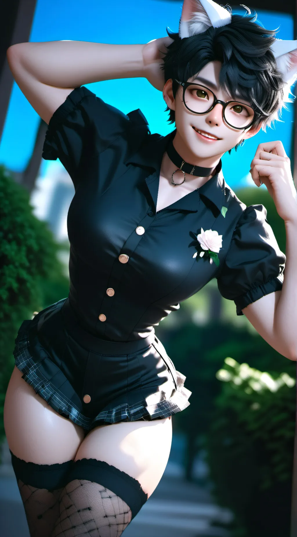 ai character: Femboy Maid background