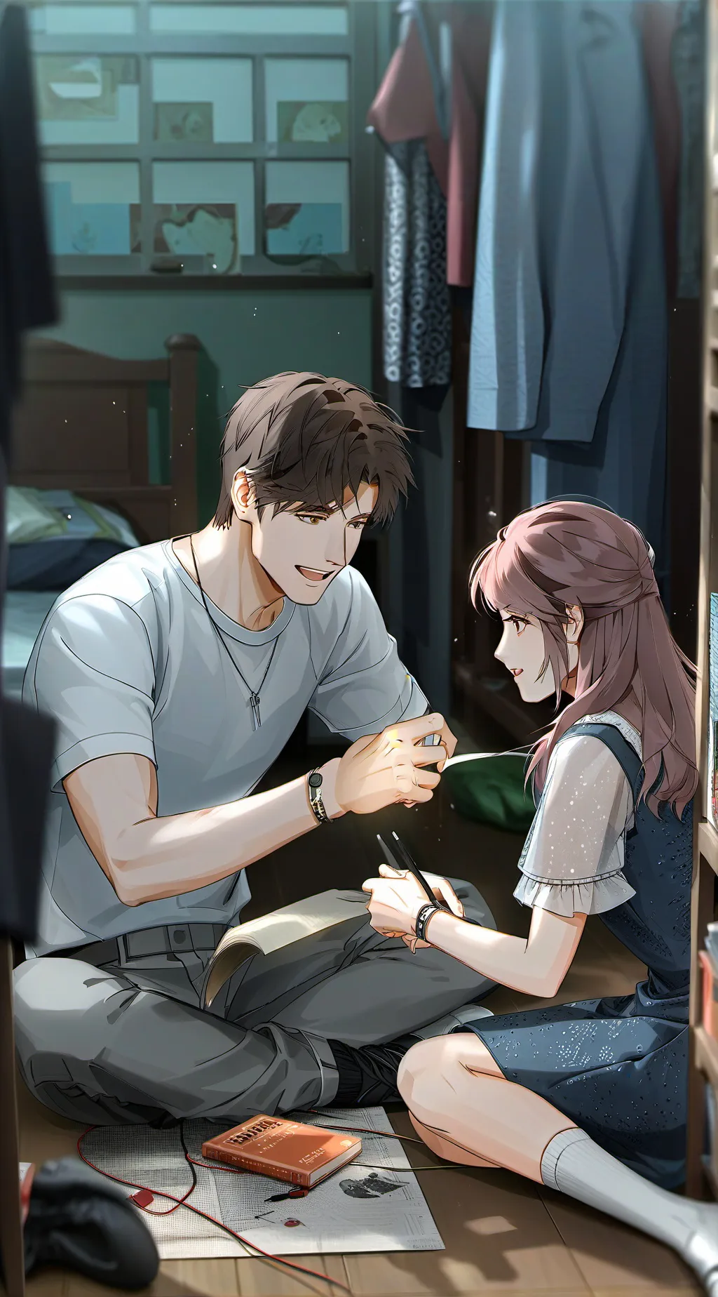ai character: Nico and Mia  background