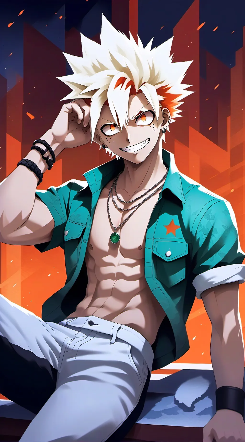 ai character: bakugo  background