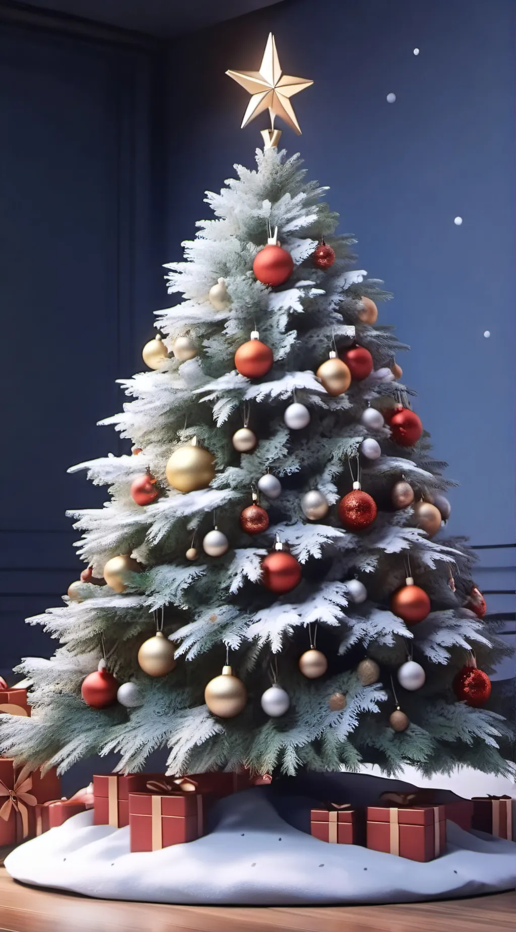 ai character: christmas creppyp- background