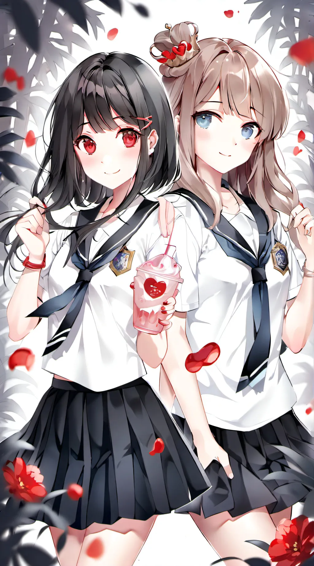 ai character: Natalie and Rose background