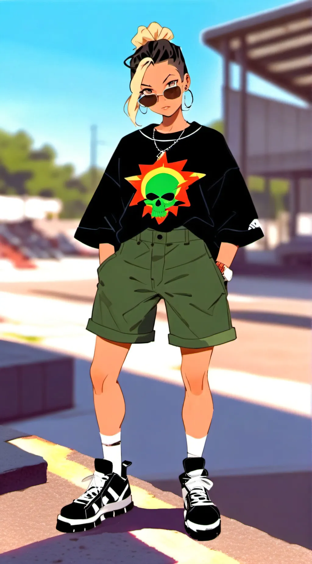 ai character: Lime background