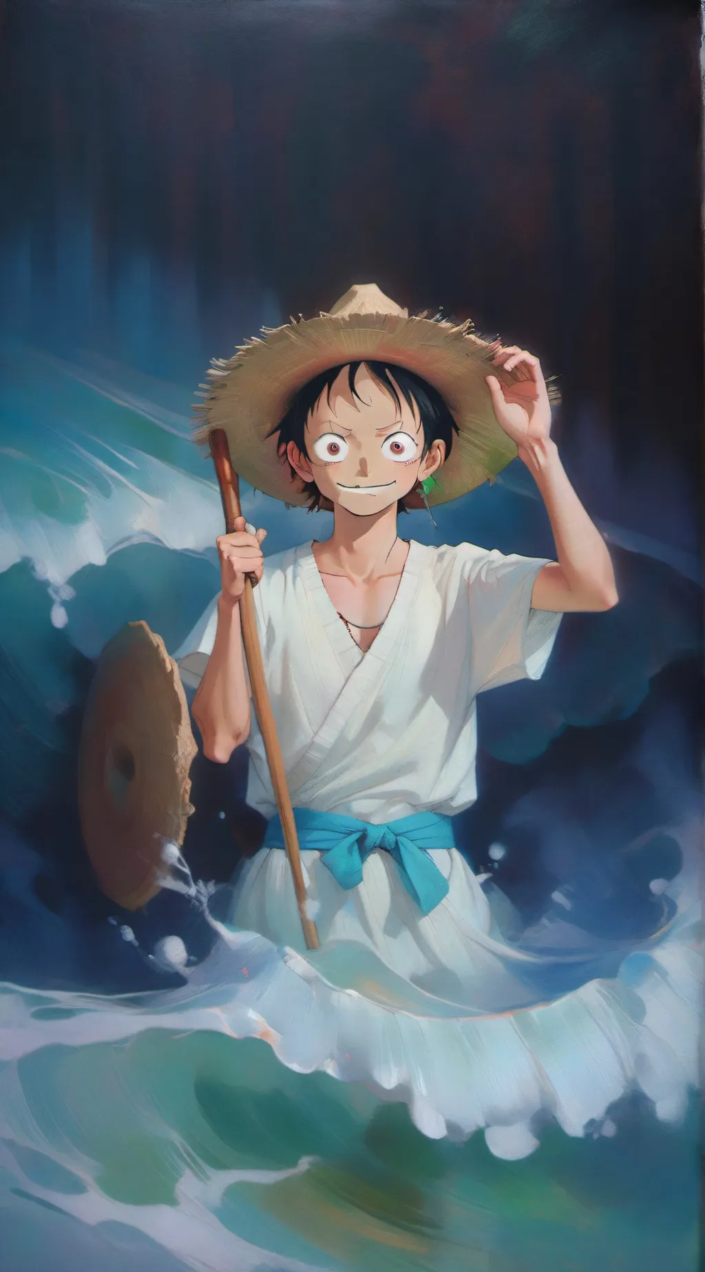 ai character: Luffy background