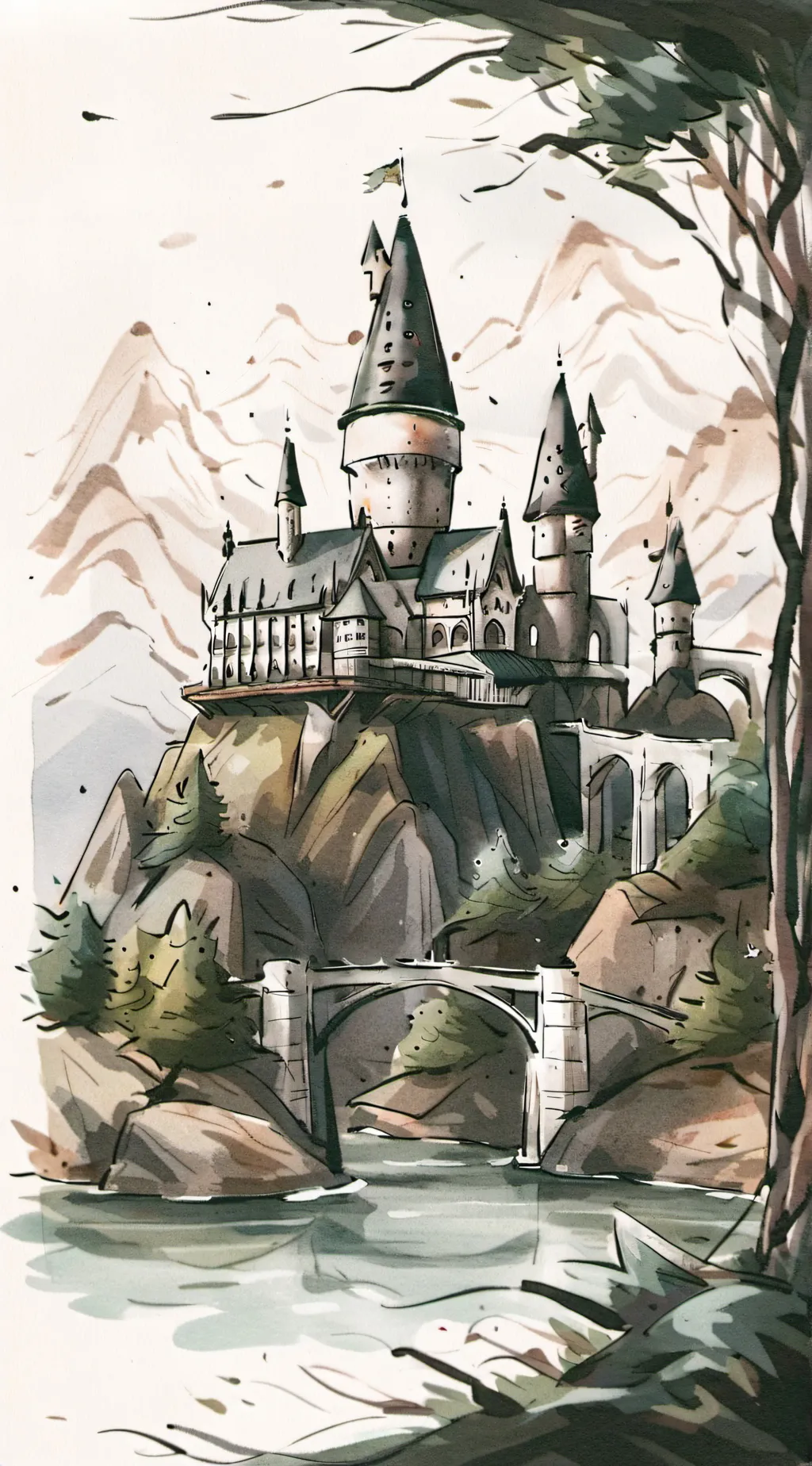 ai character: Hogwarts  background