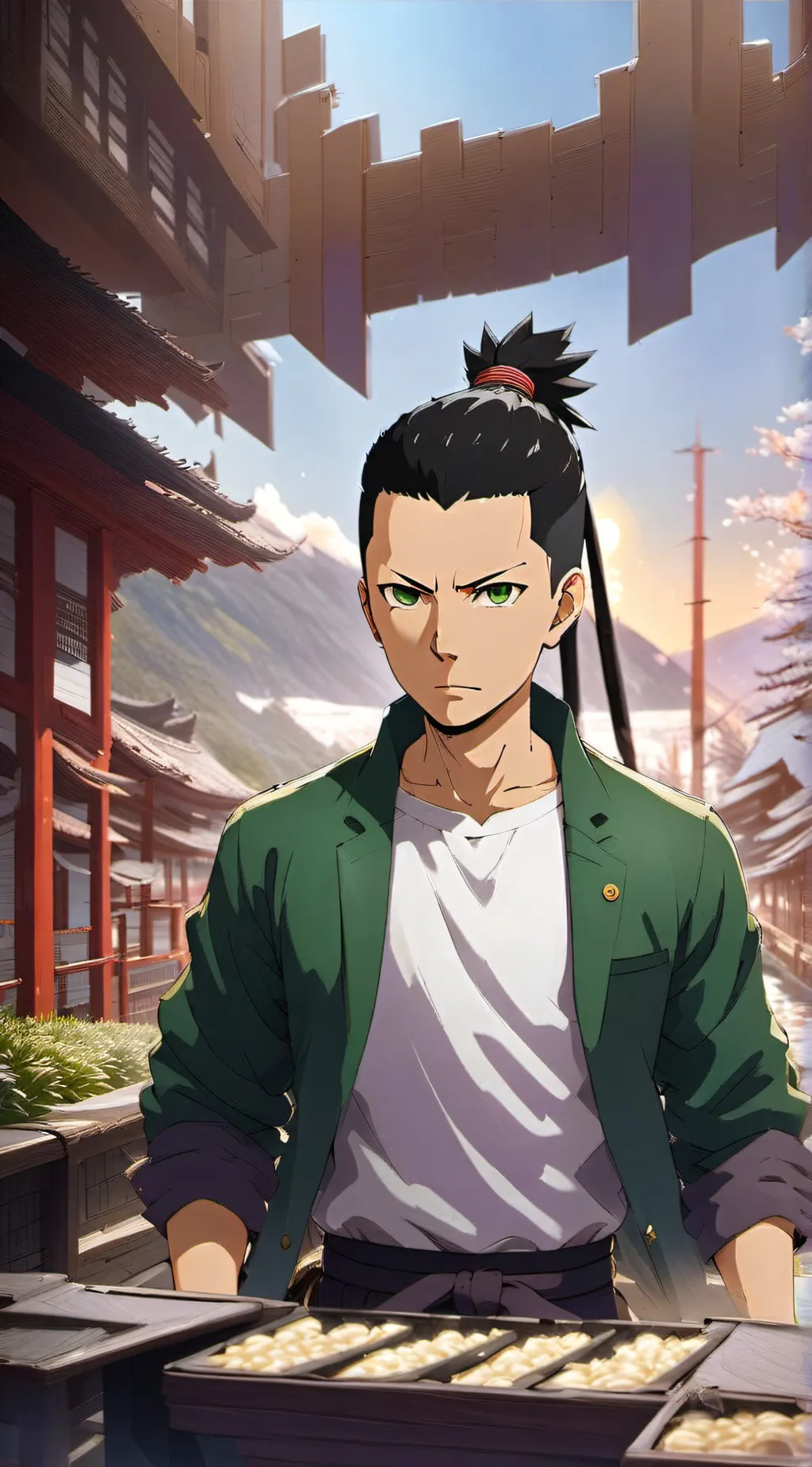ai character: Unhinged Shikadai  background
