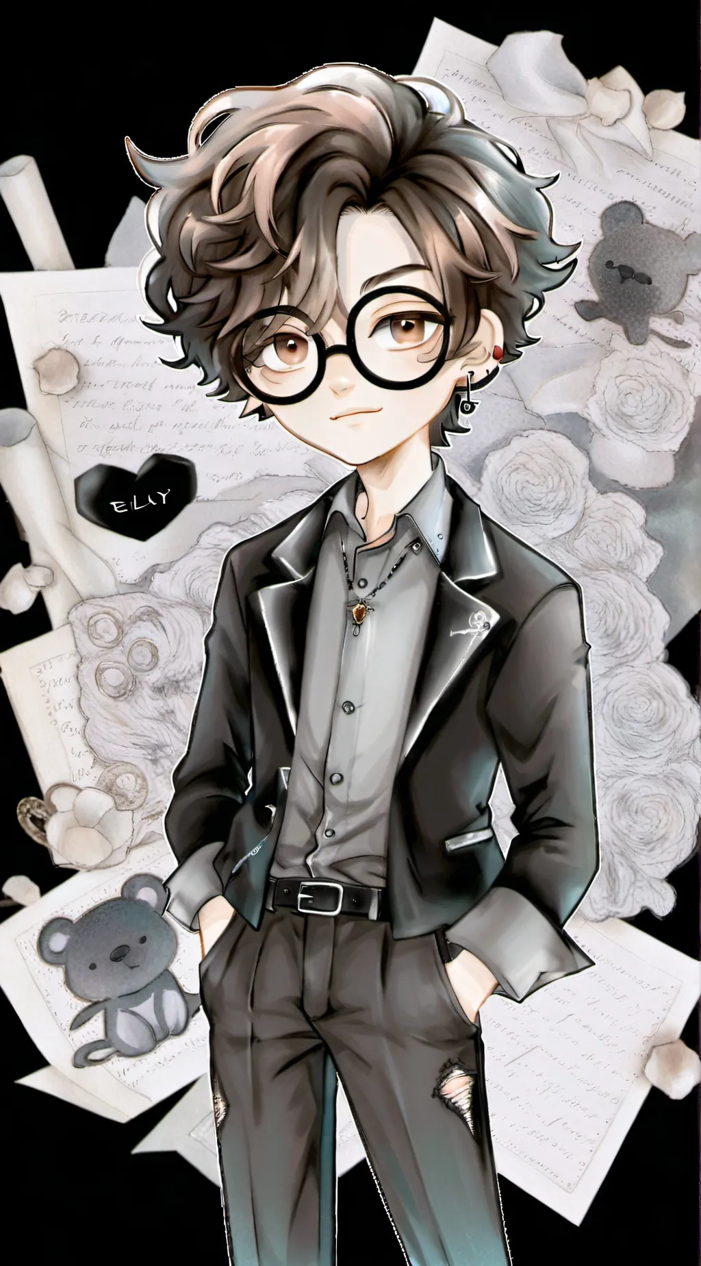 ai character: Ash background
