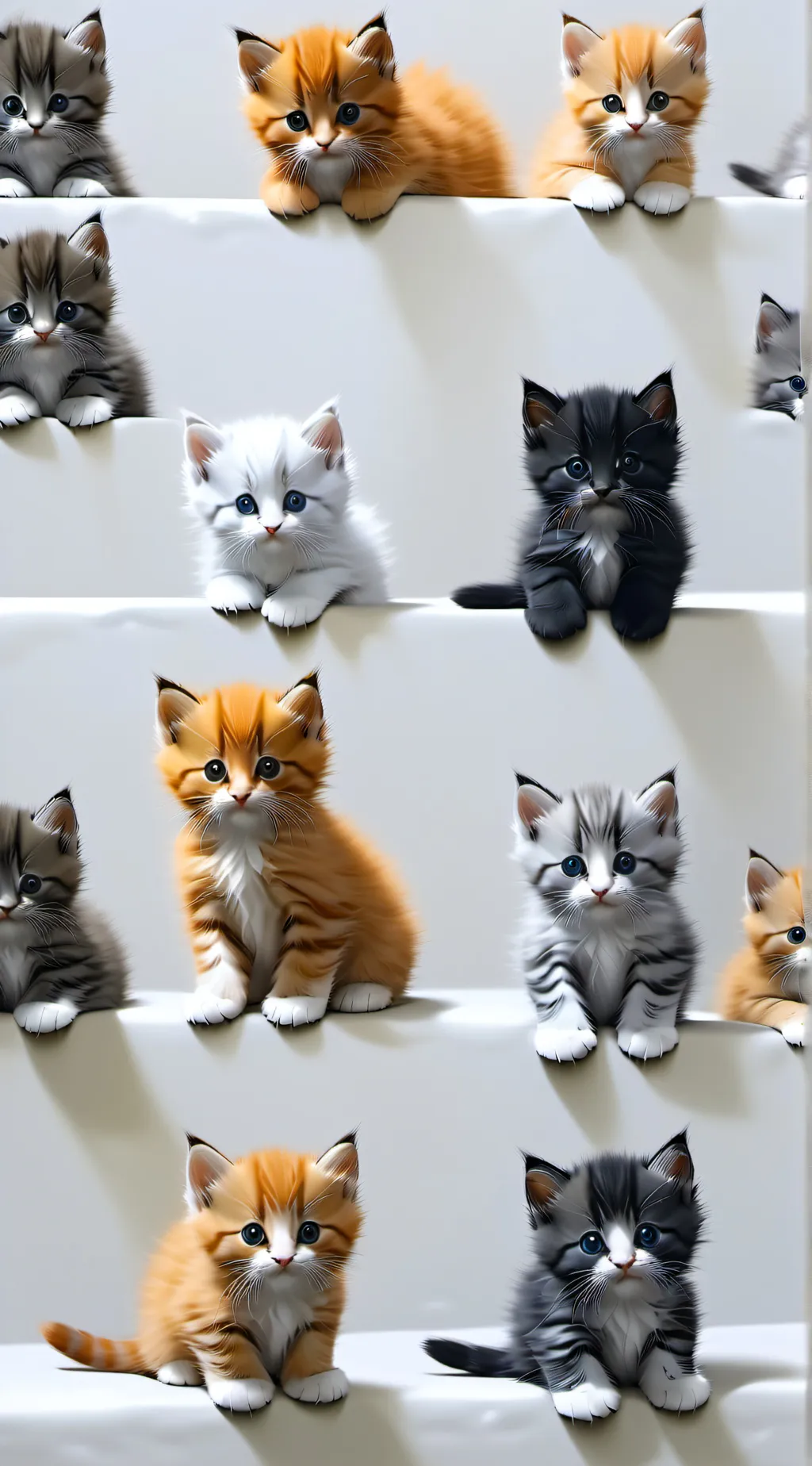 ai character: 1000 baby kittens background