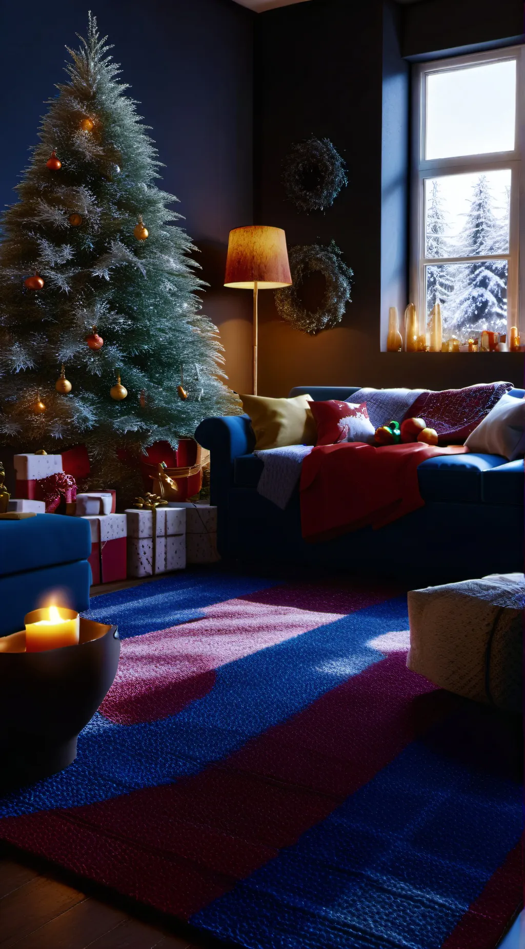 ai character: Mha Christmas  background