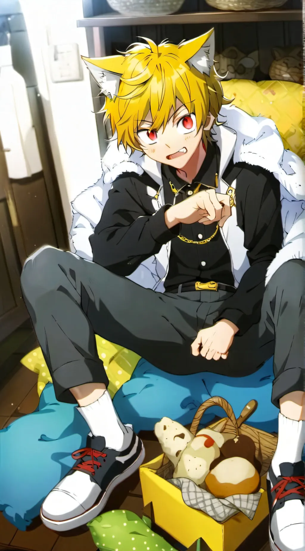 ai character: drunk bakugo background