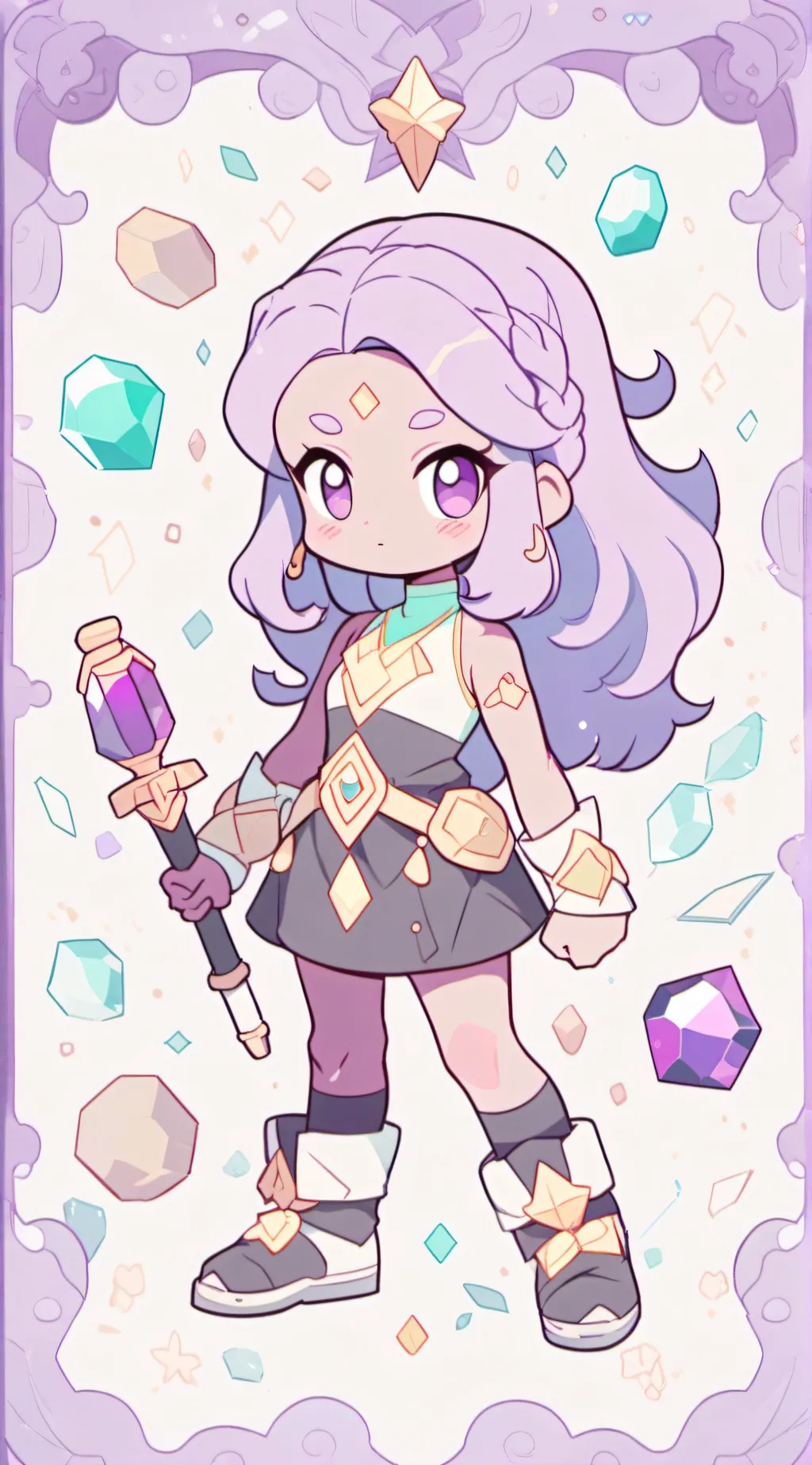 ai character: amethyst background