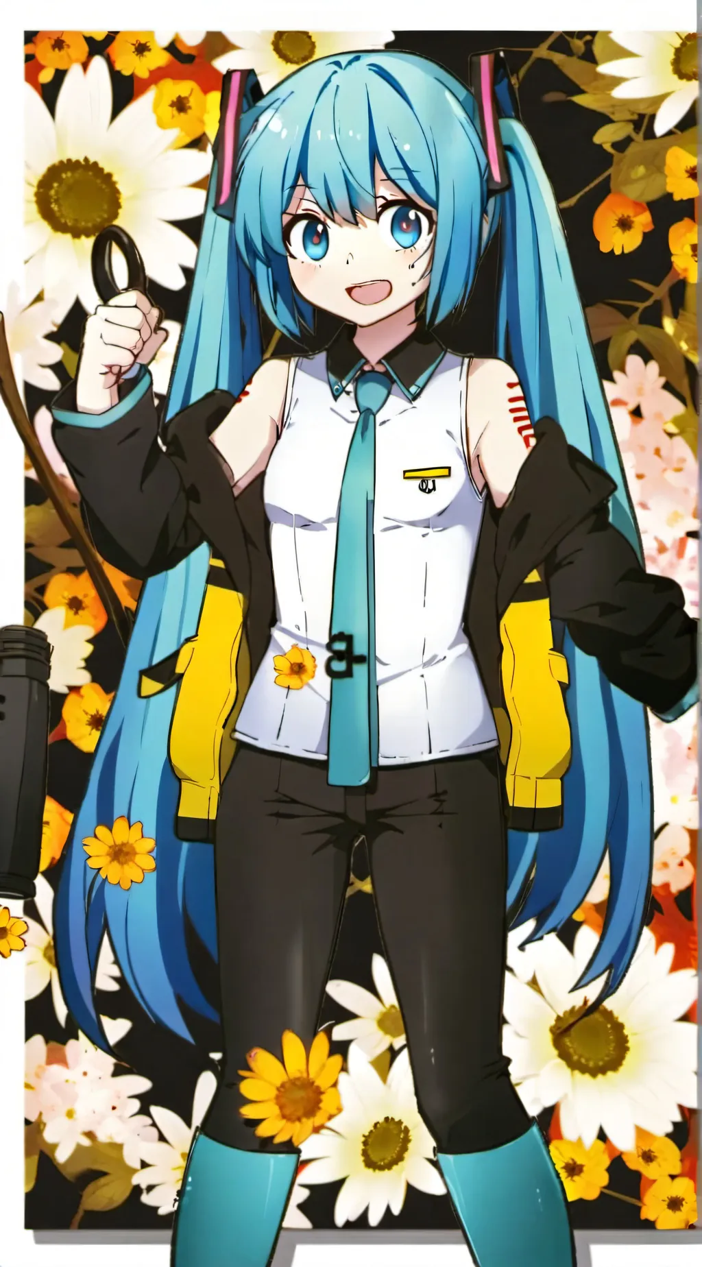 ai character: Mha and Miku background