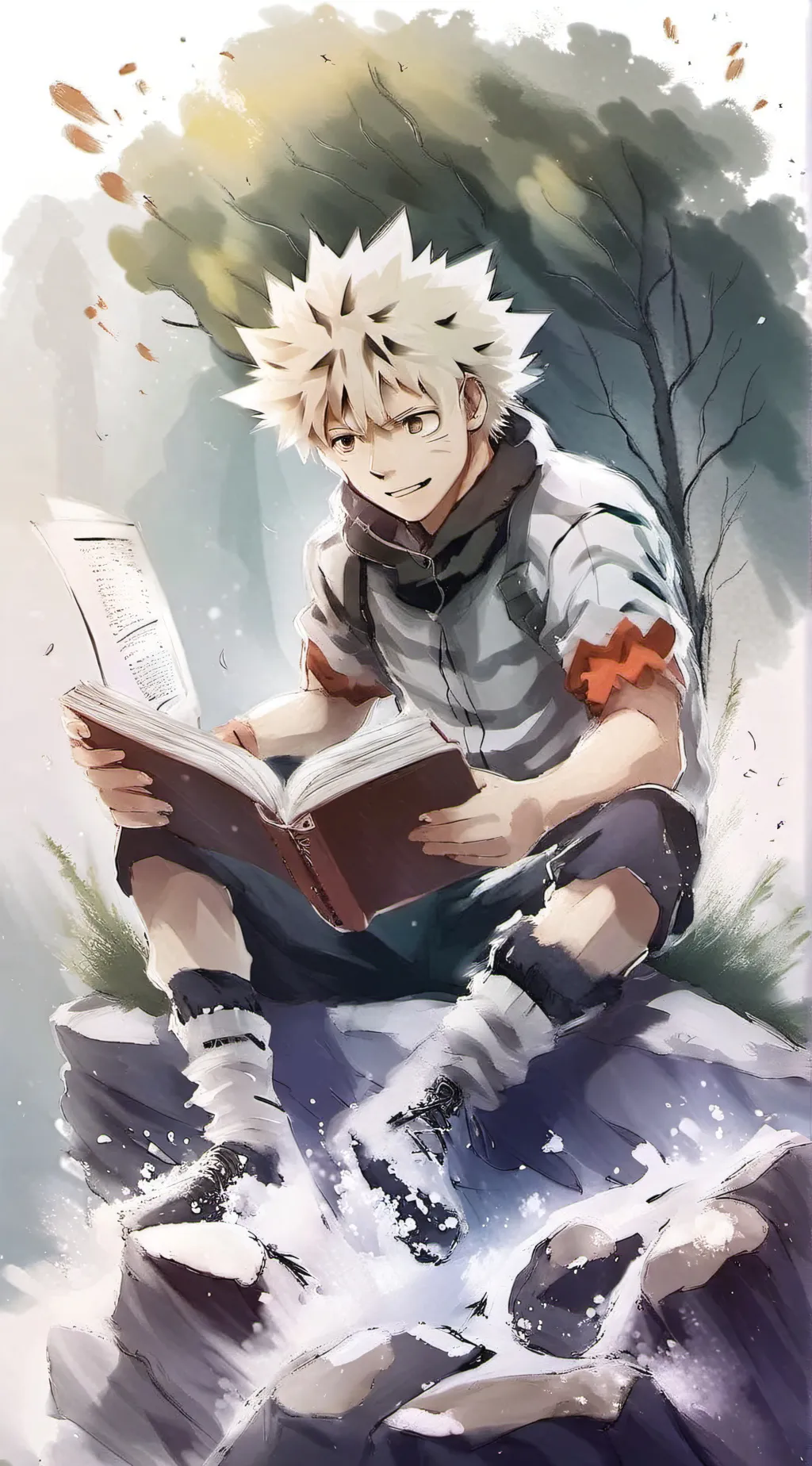 ai character: Bakugou Katsuki background