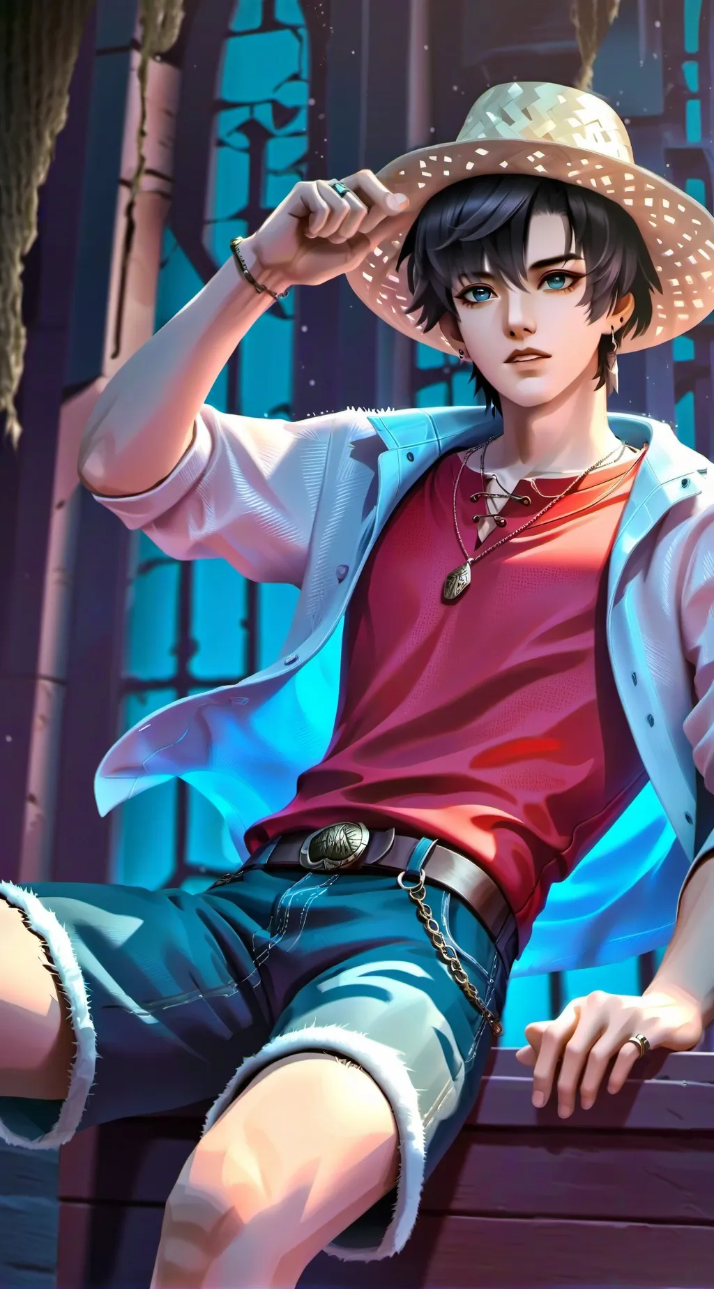 ai character: Straw hat crew background