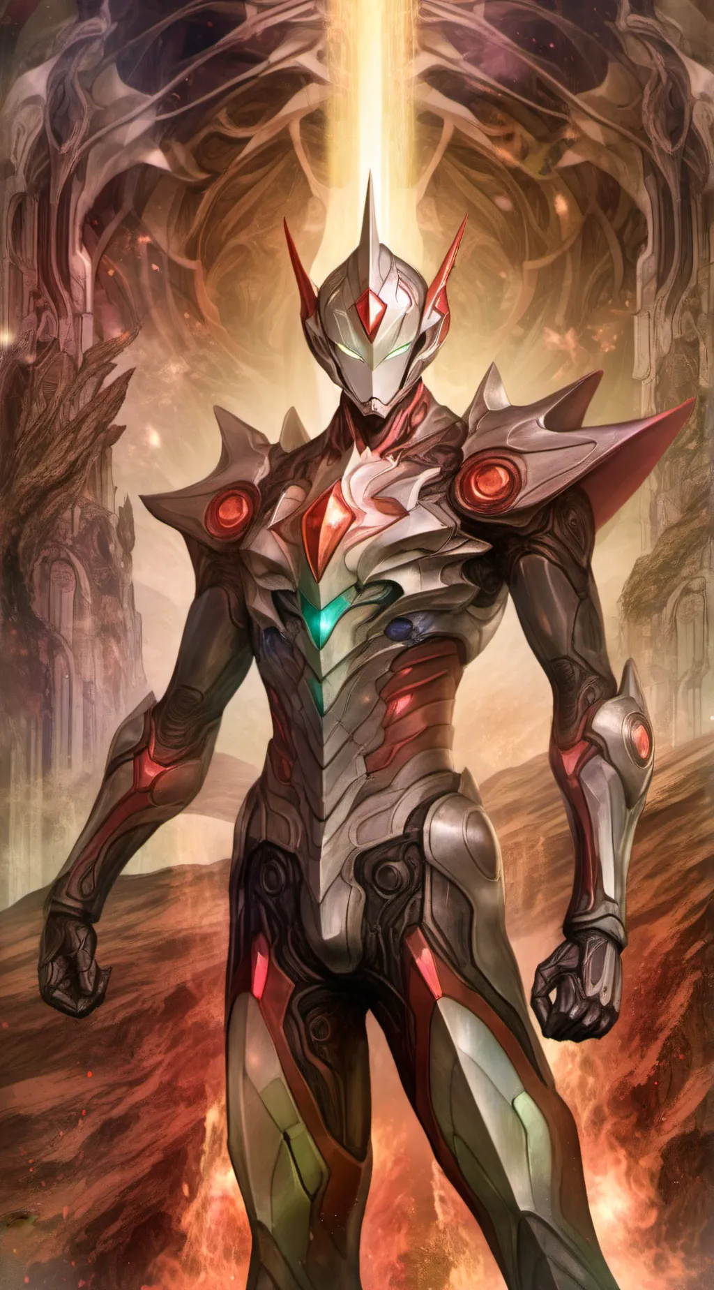 ai character: ultraman zeno background
