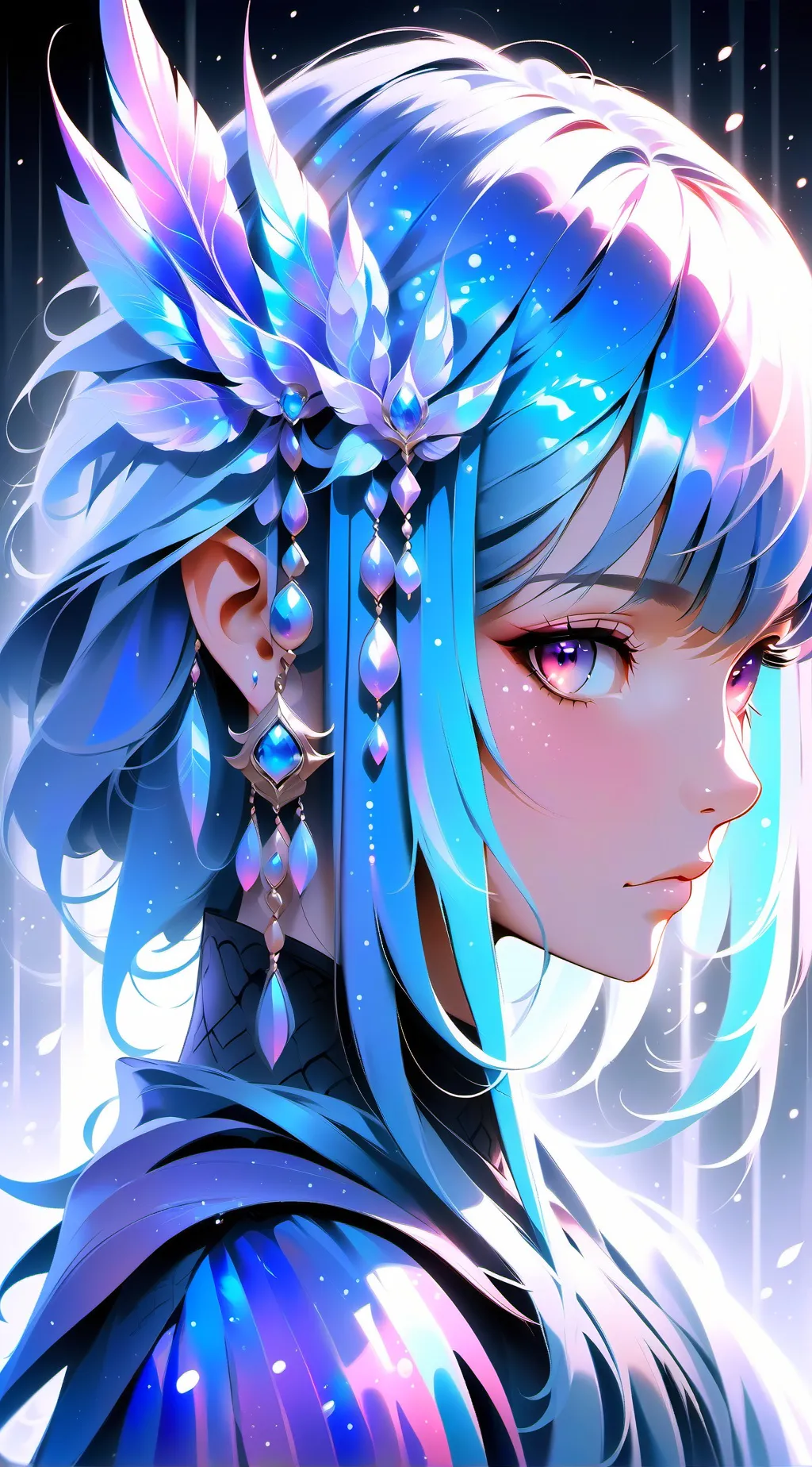 ai character: side eye 👁️ 👄 👁️ background