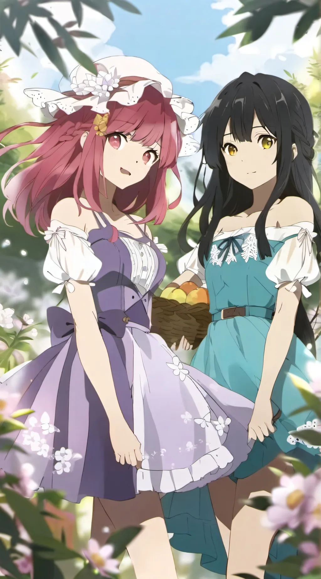 ai character: Evelyn and Daisy background