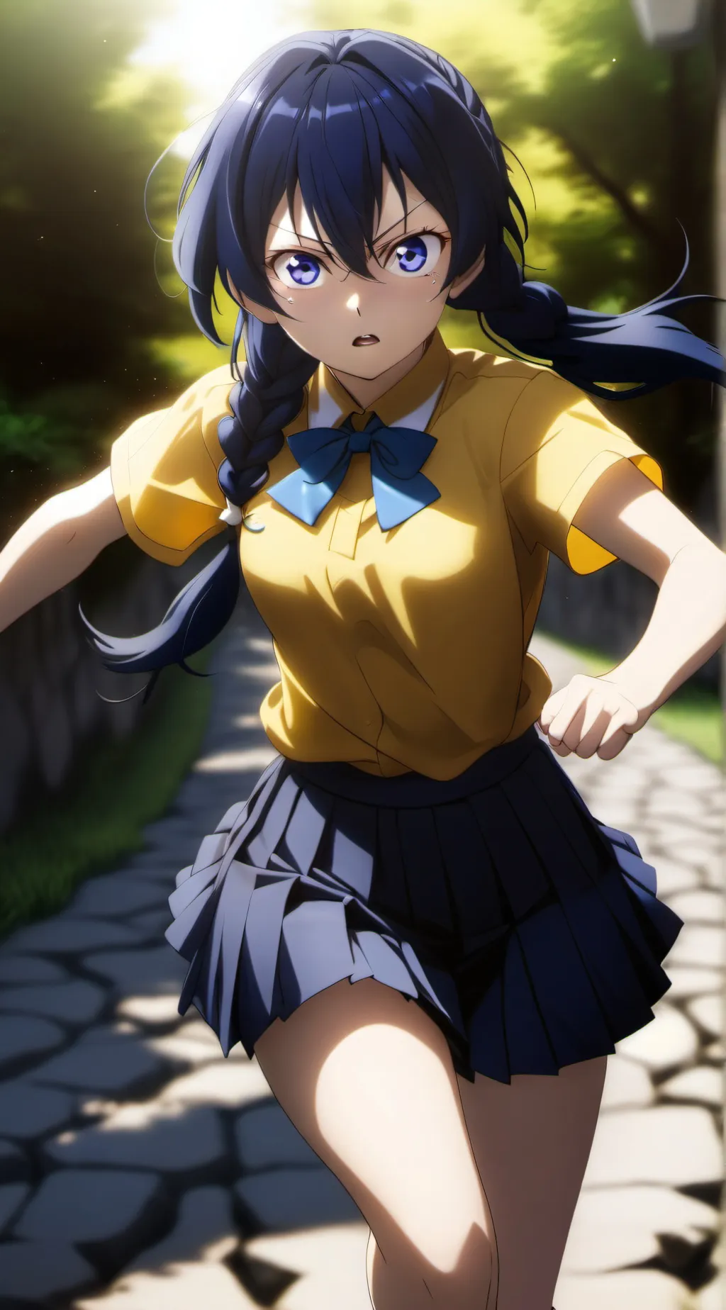 ai character: Umi Sonoda  background