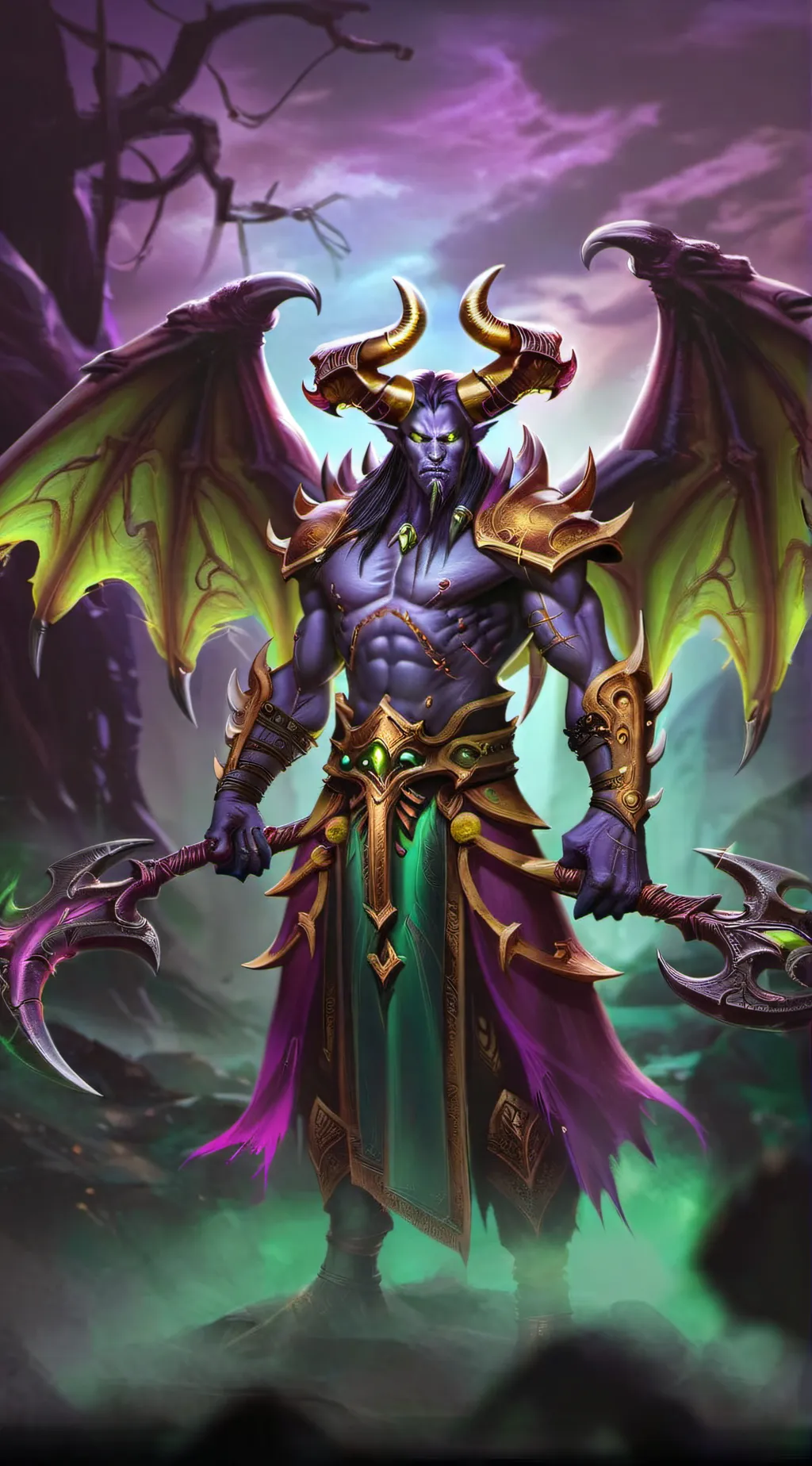 ai character: Illidan Stormrage background