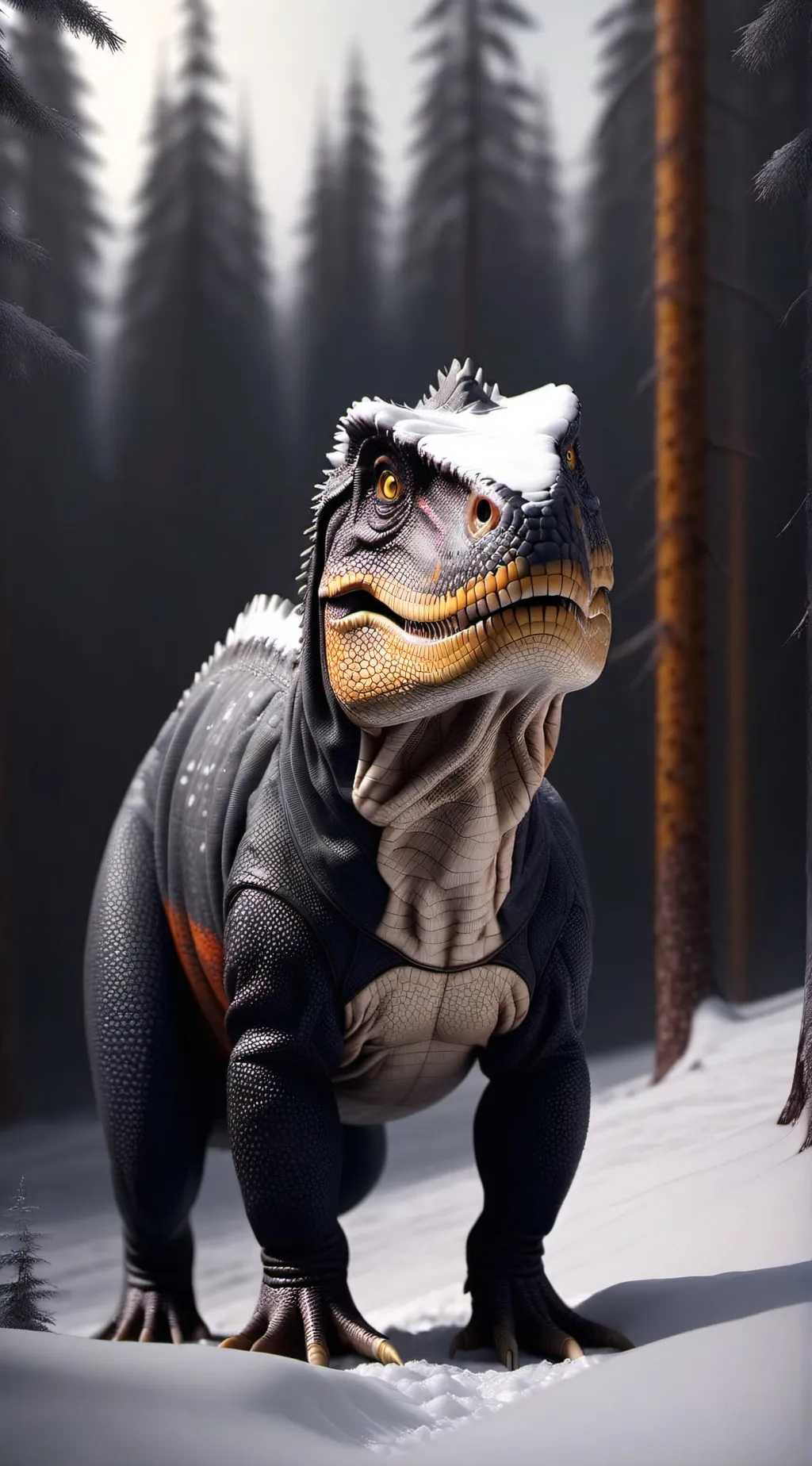 ai character: Blue(velociraptor) background