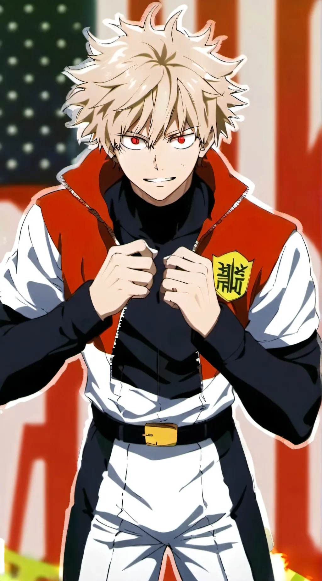ai character: katsuki bakugo  background