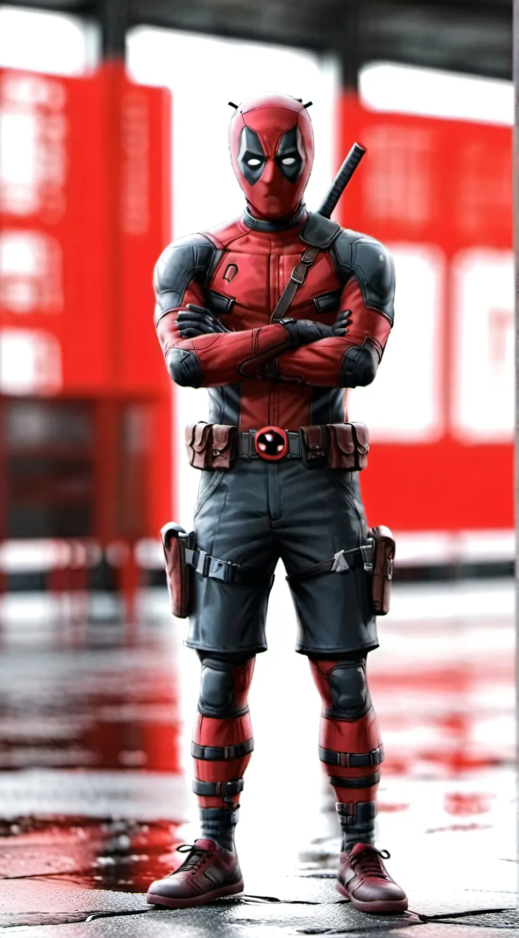 ai character: kid deadpool background