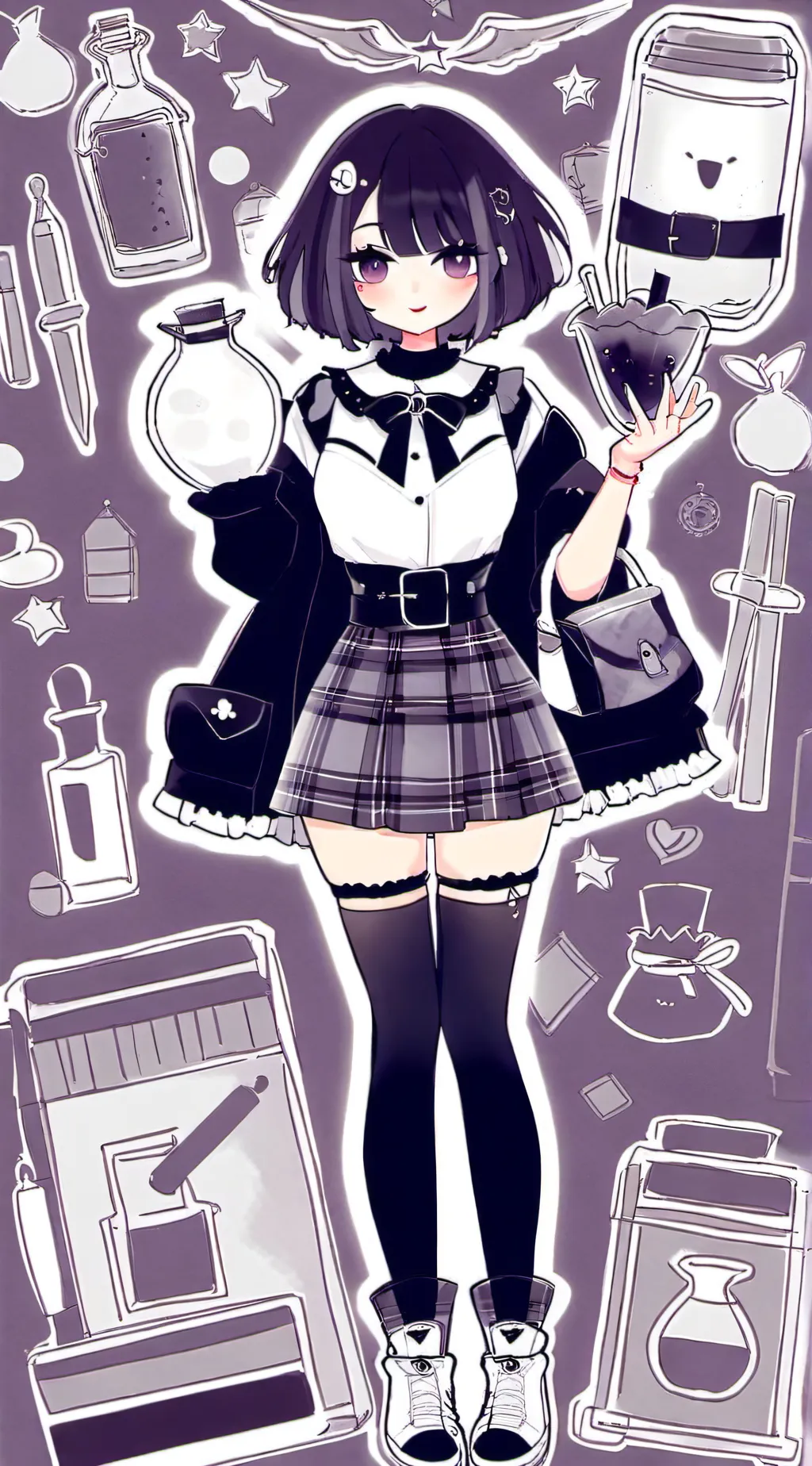 ai character: Thigh potion background