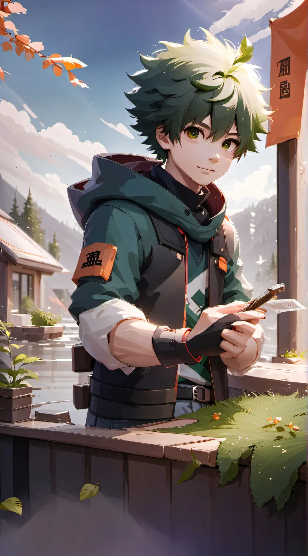 ai character: Deku background