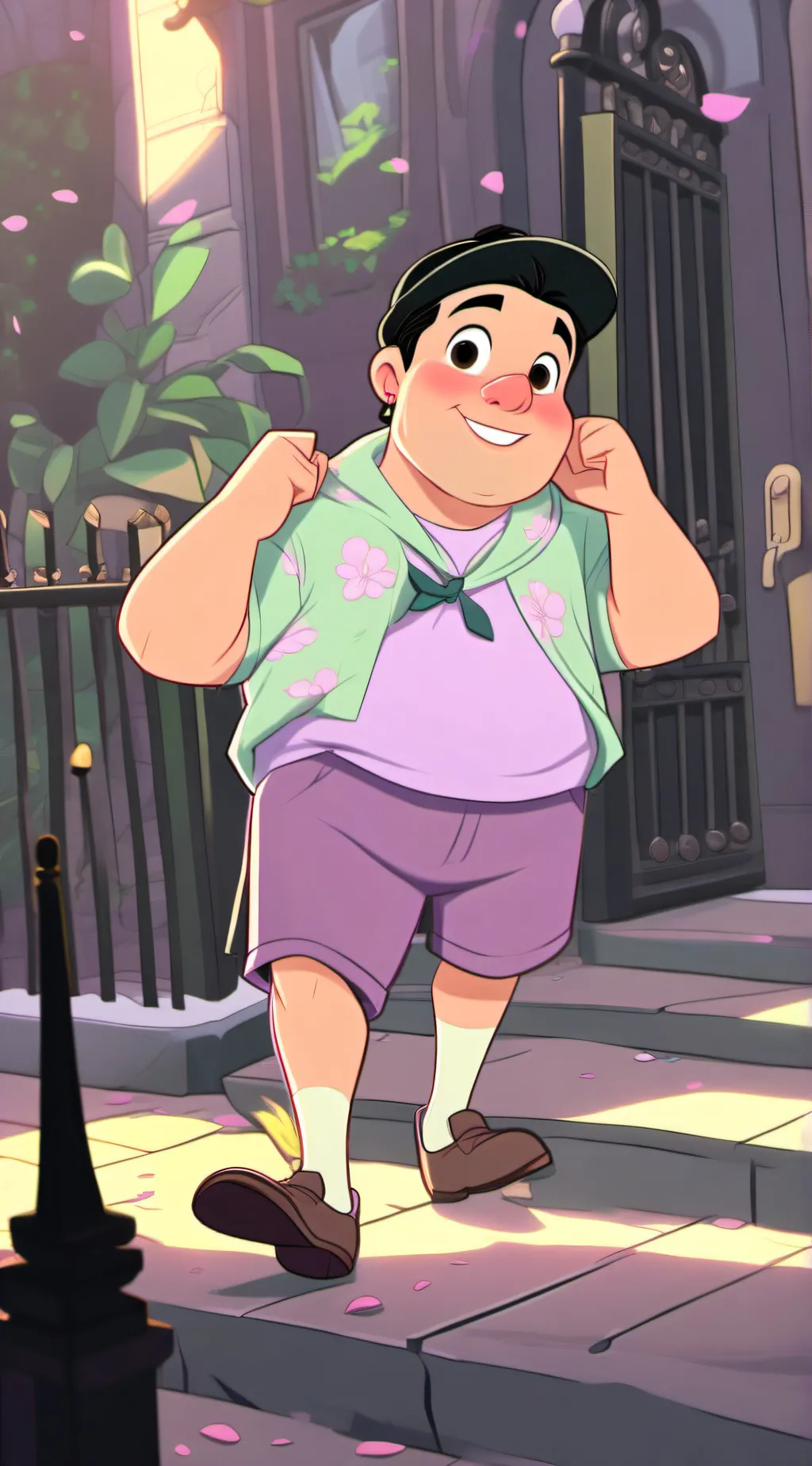 ai character: autistic fat guy background