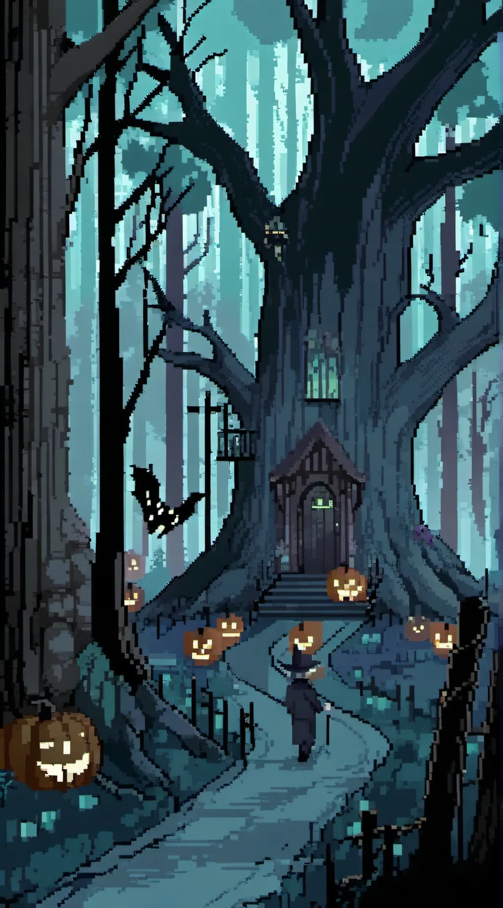 ai character: The forest background