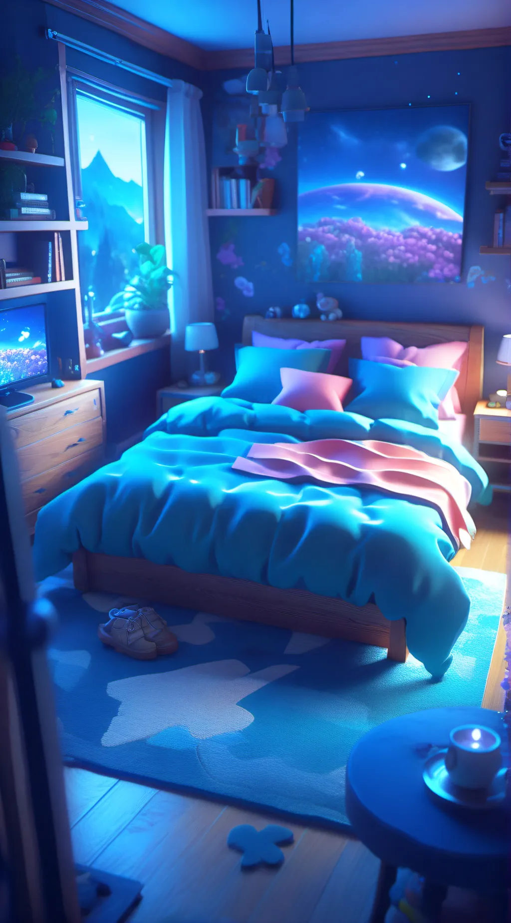 ai character: Mha pijama party  background