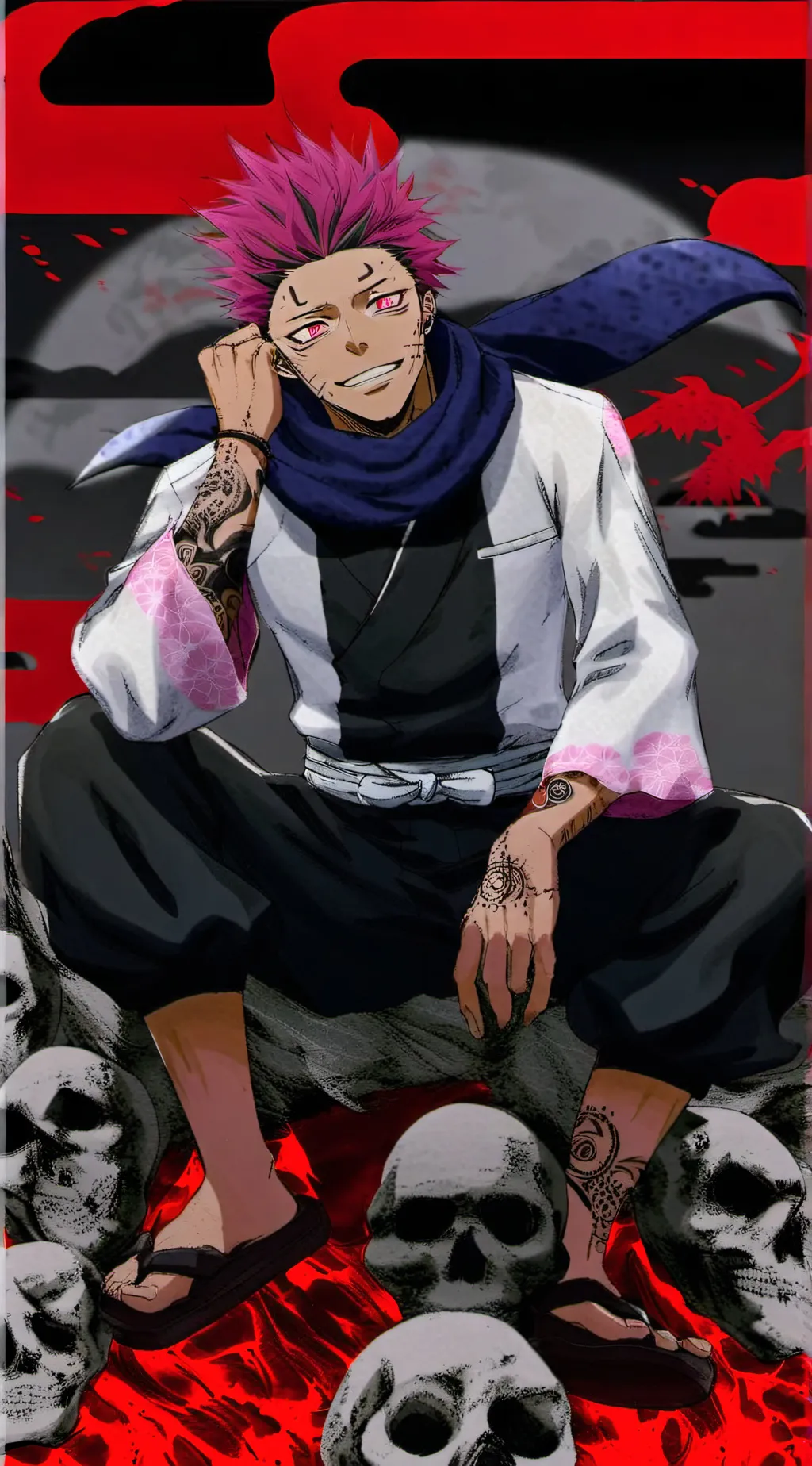 ai character: Ryomen sukuna  background