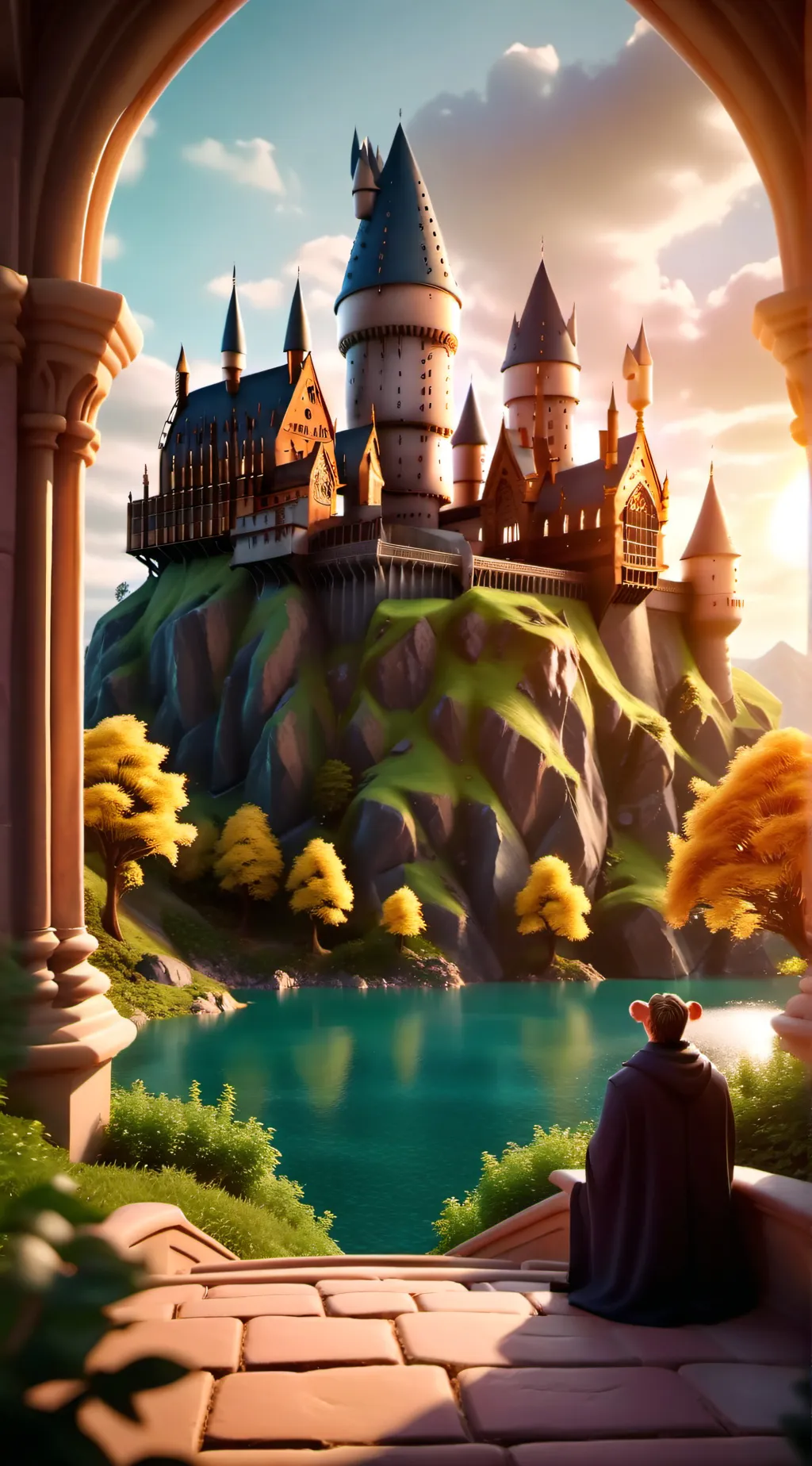 ai character: Hogwarts background