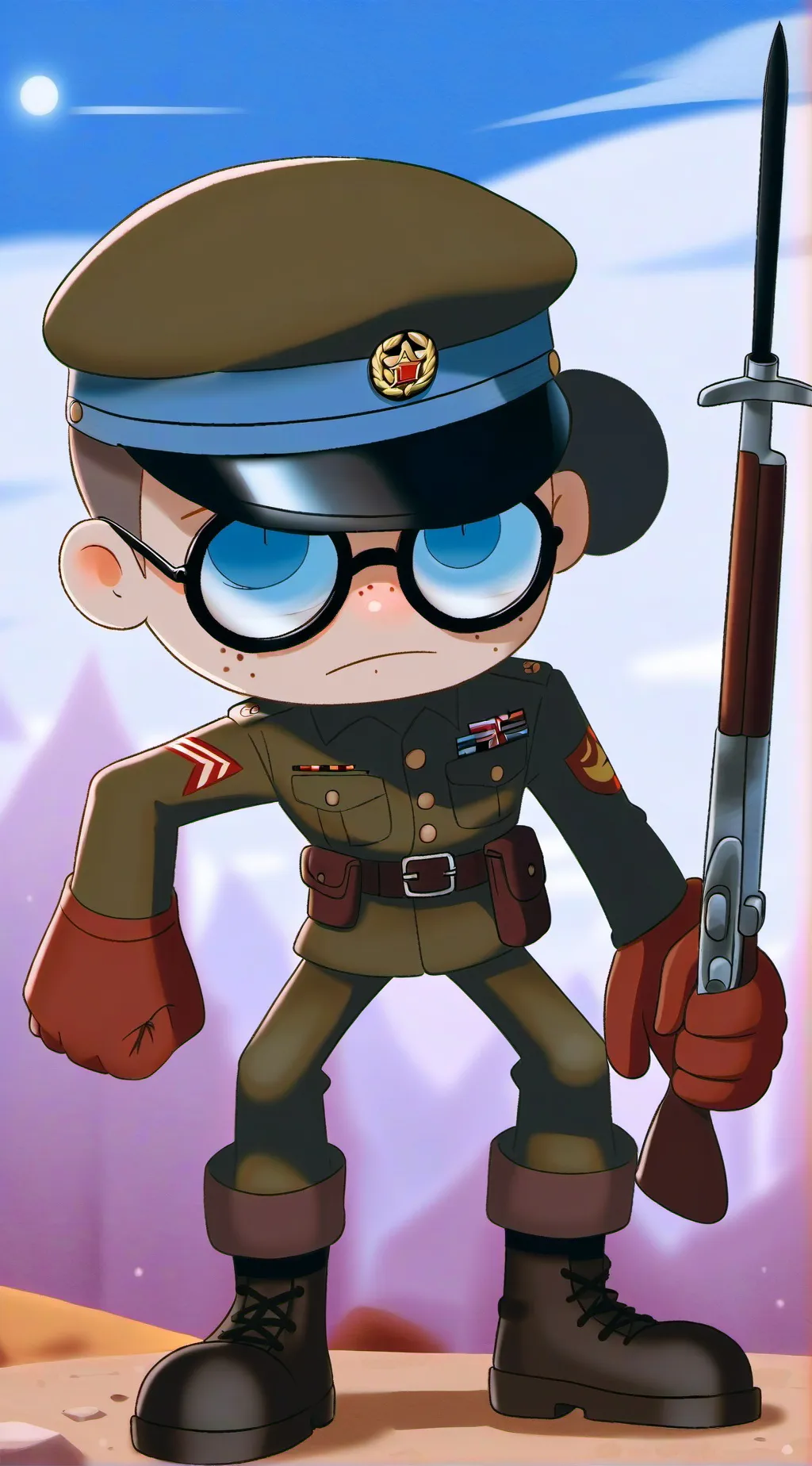 ai character: William Henderson  background
