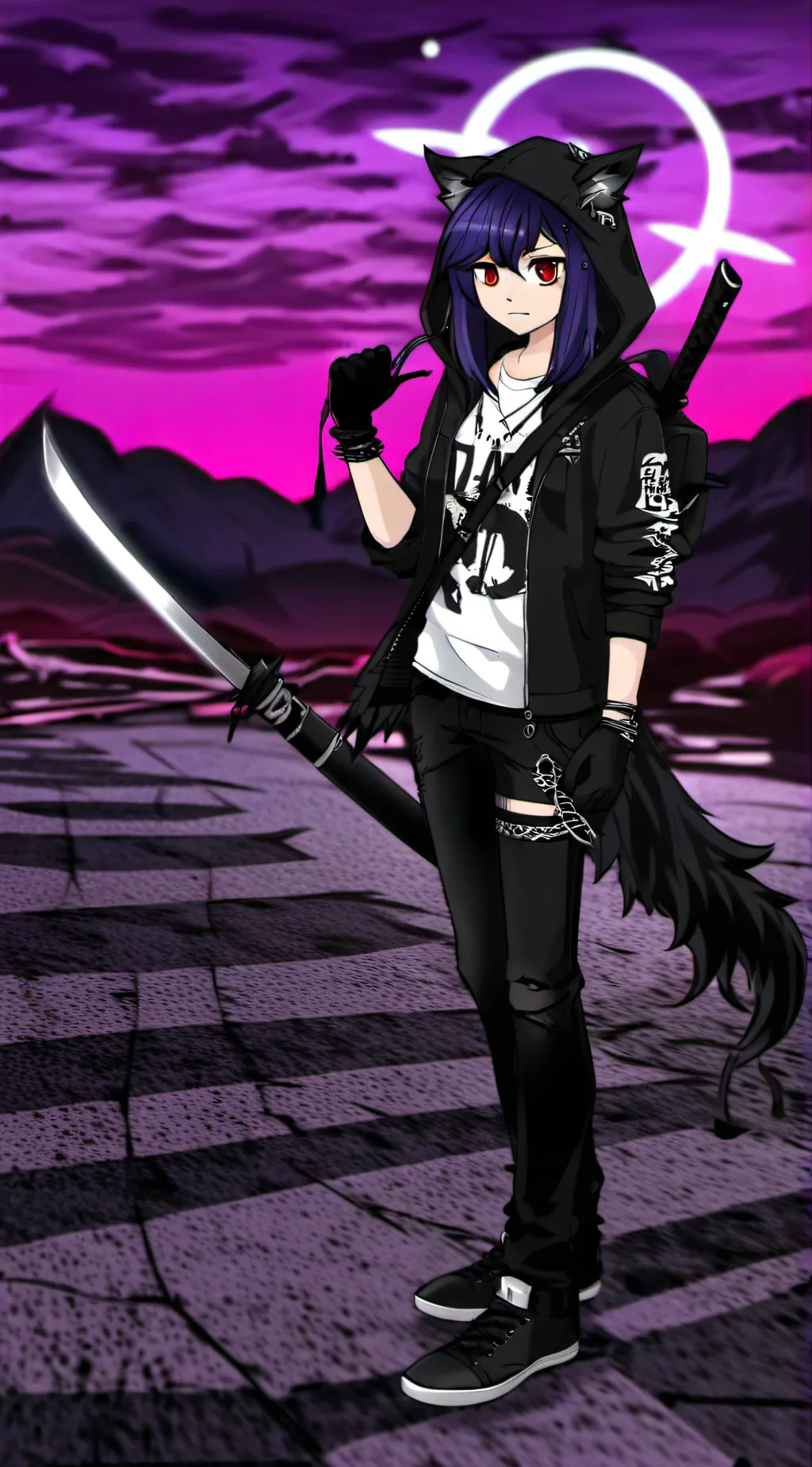 ai character: Demon Slayer X Mha background