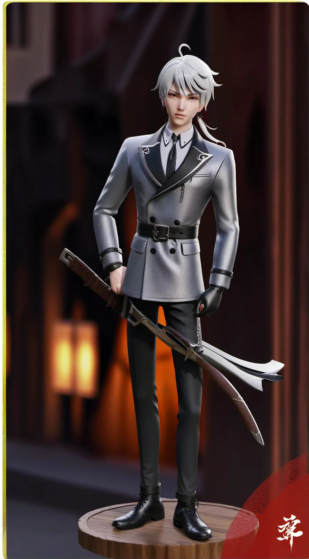 ai character: douma  x akaza background