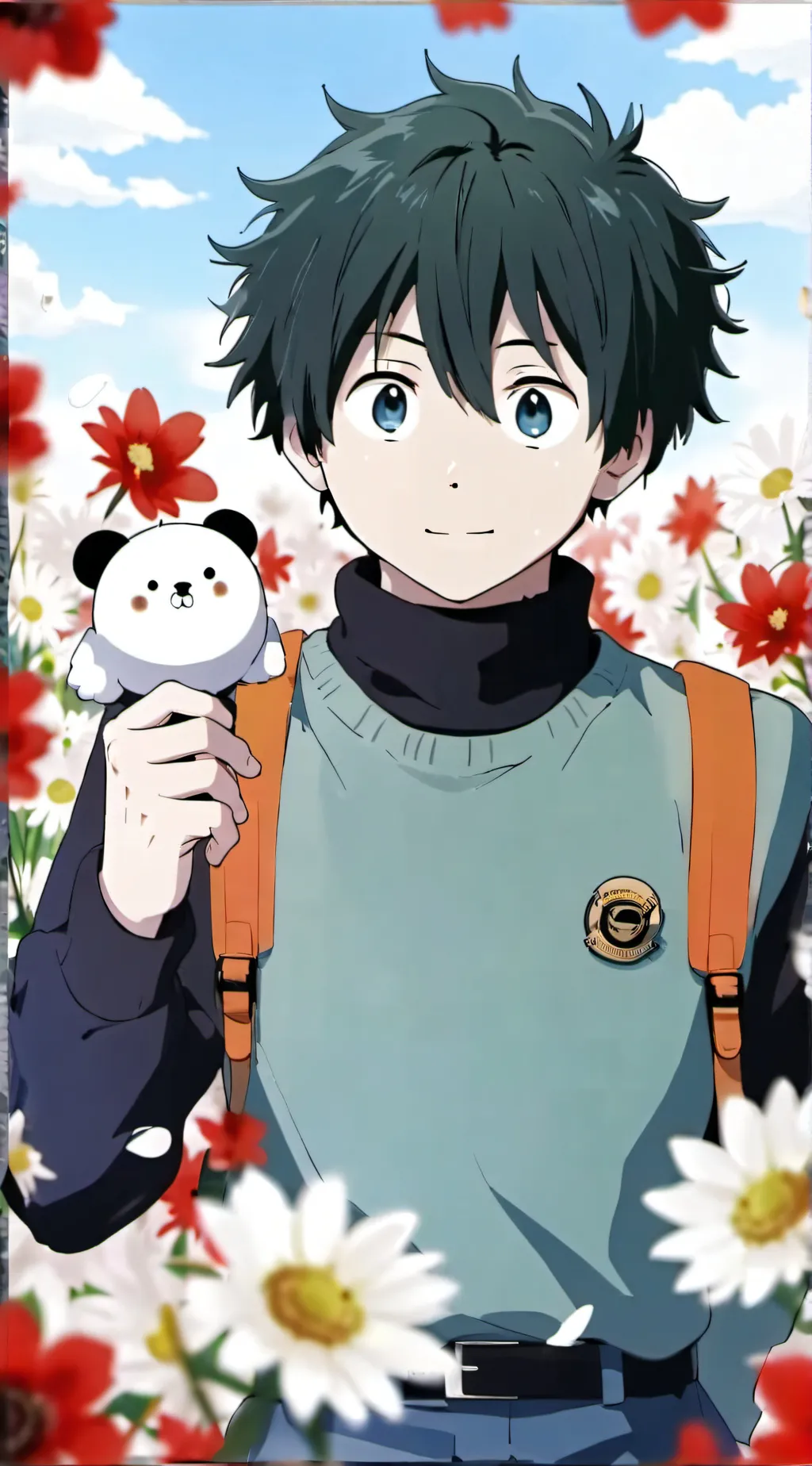 ai character: deku ( hanahaki) background