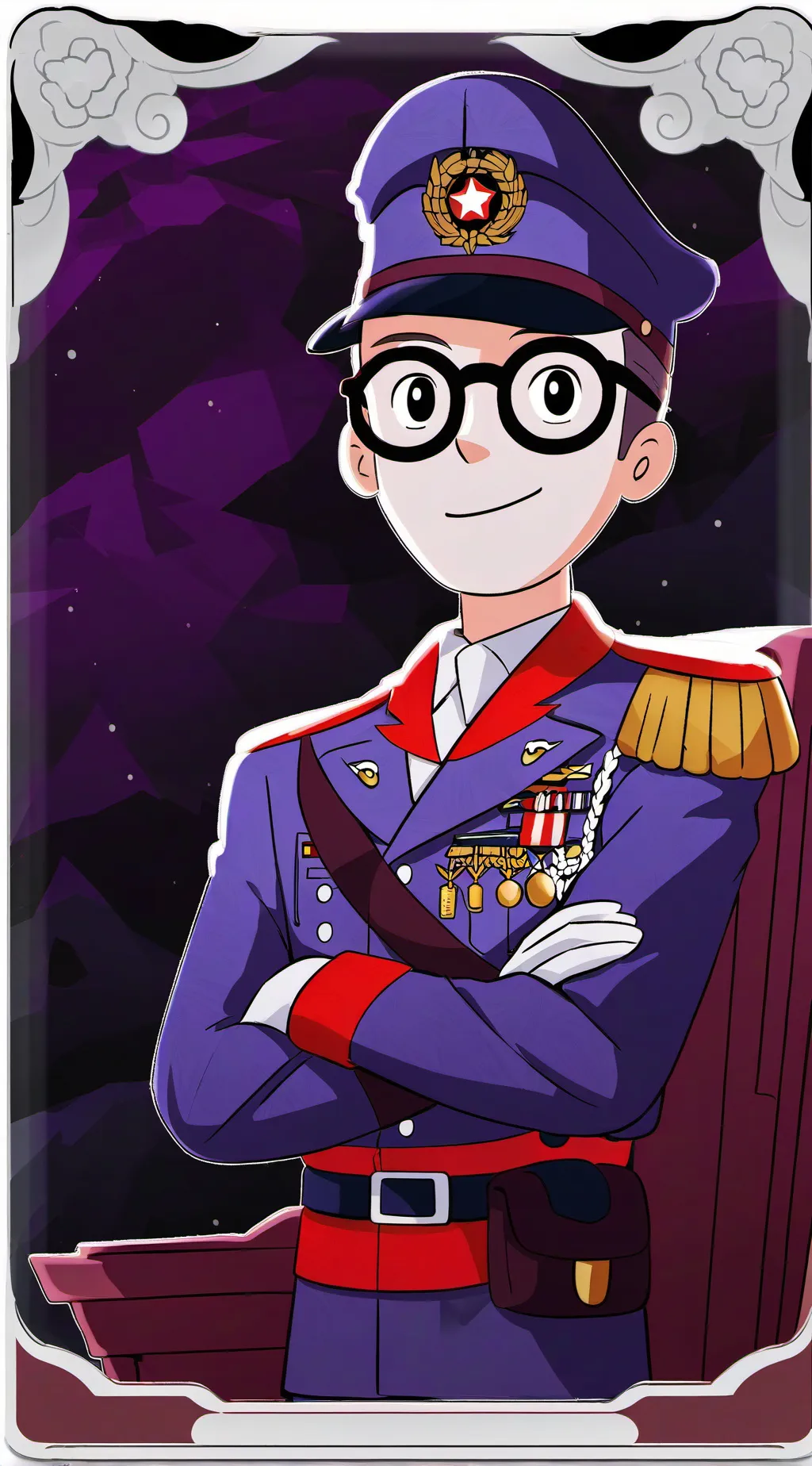 ai character: William Henderson  background