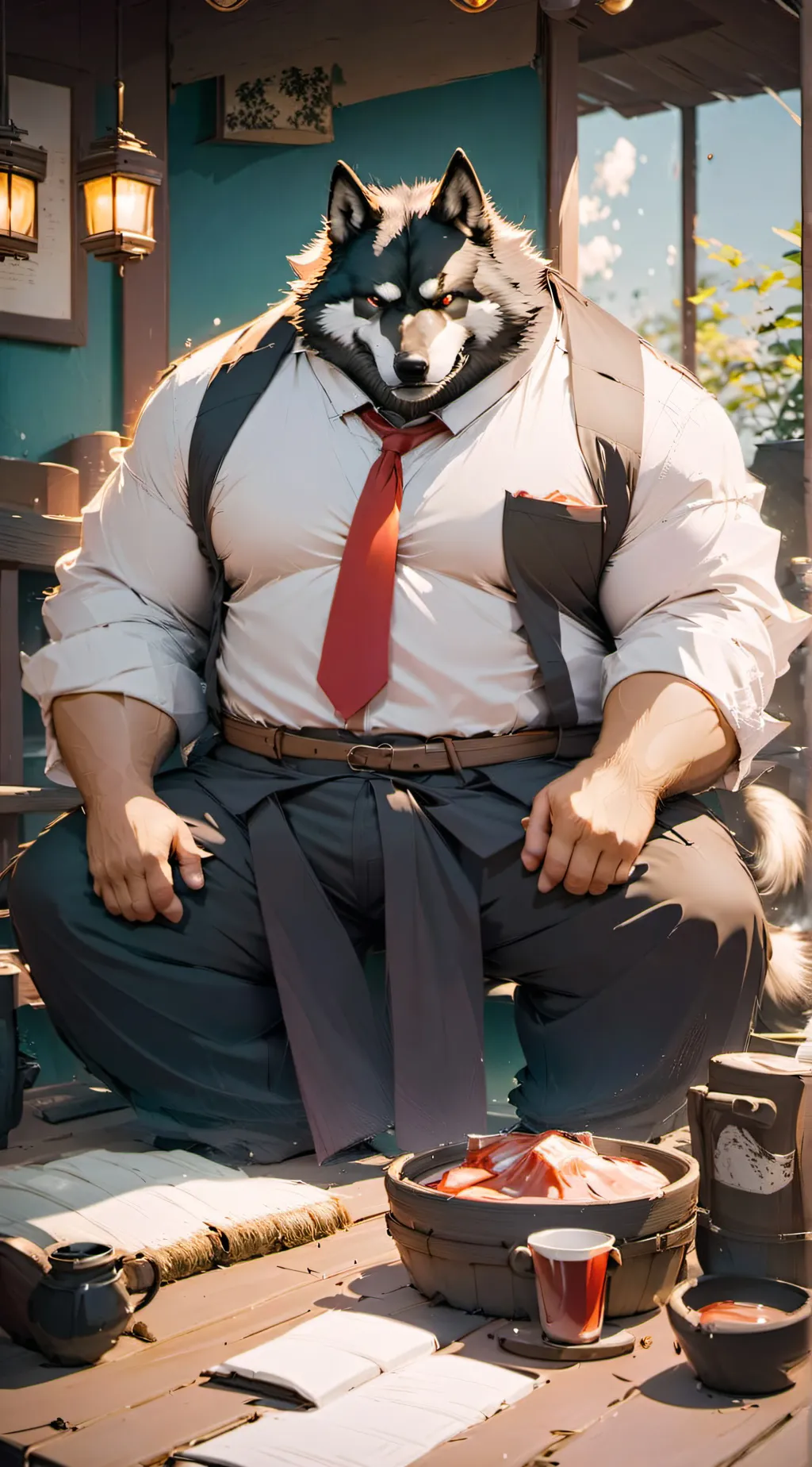 ai character: fatfur background