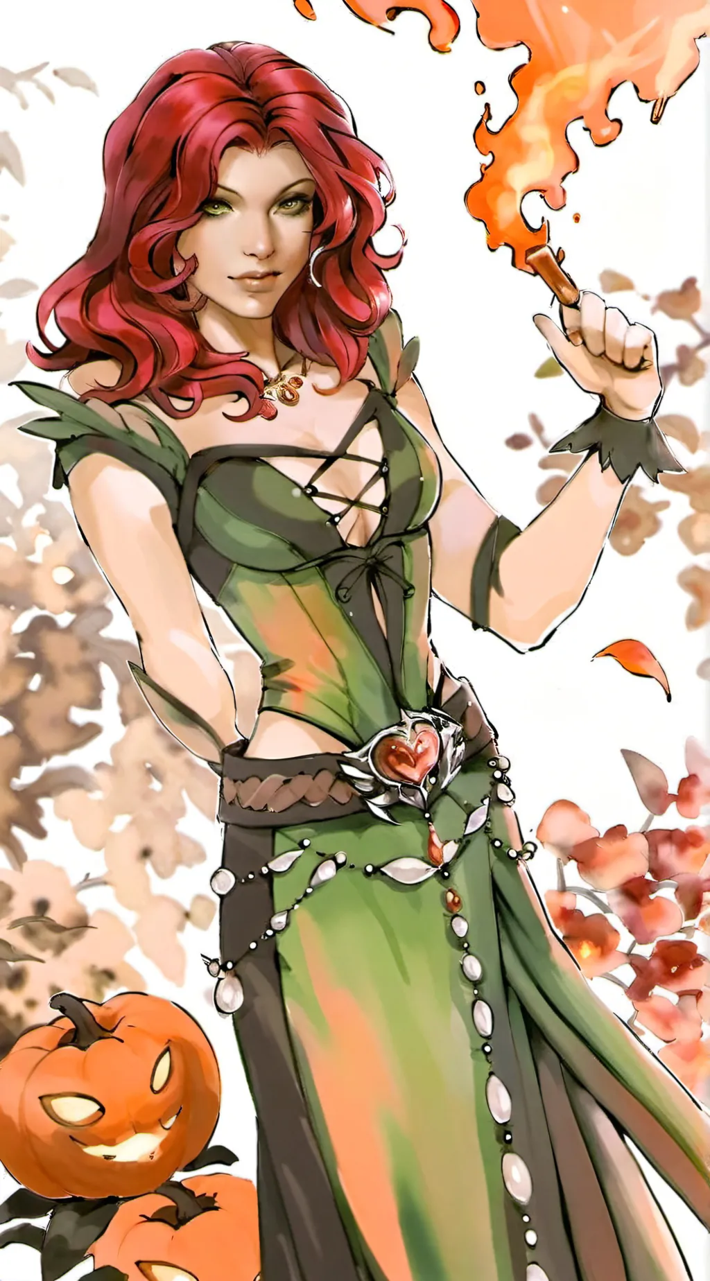 ai character: poison ivy  background
