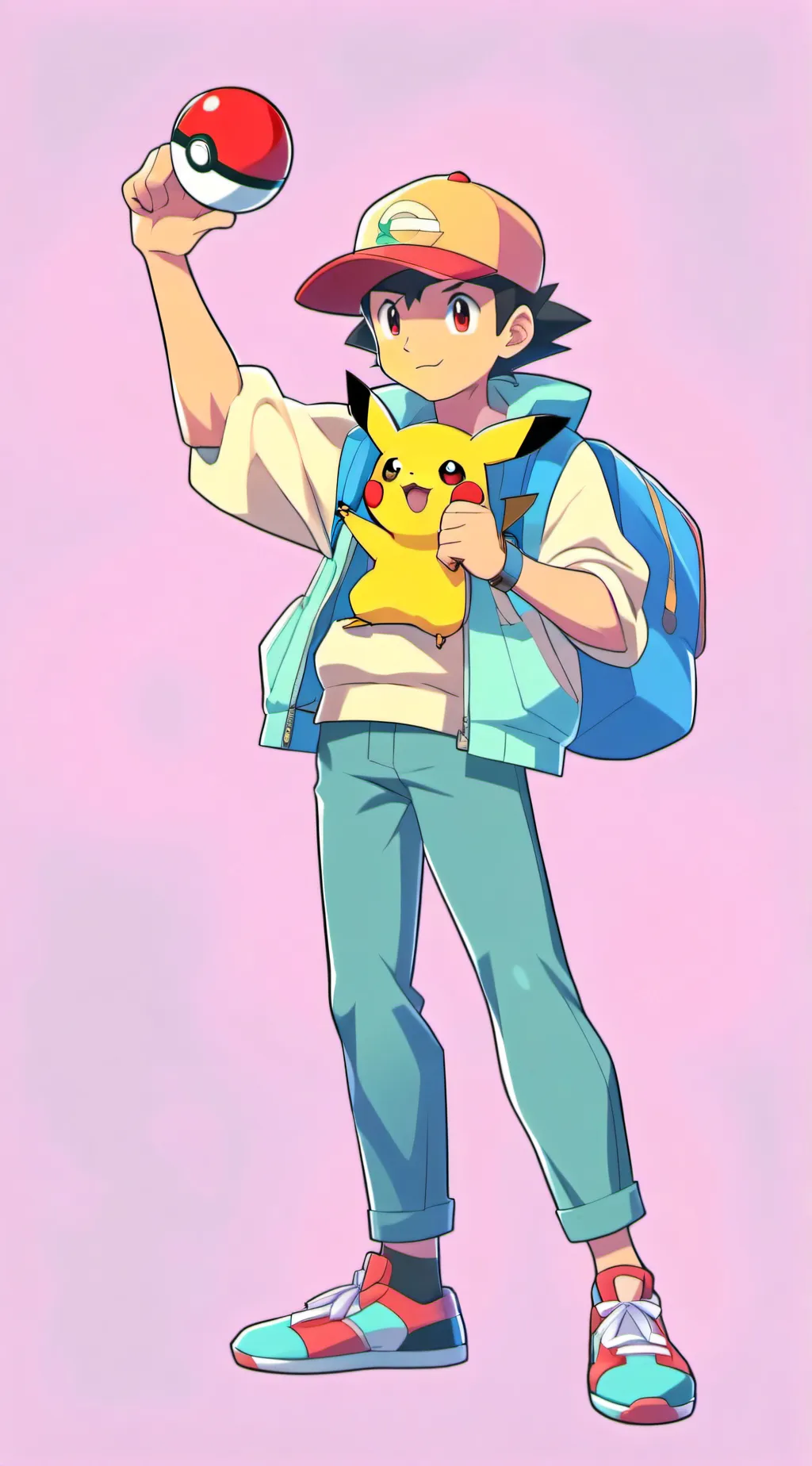 ai character: Ash Ketchum  background