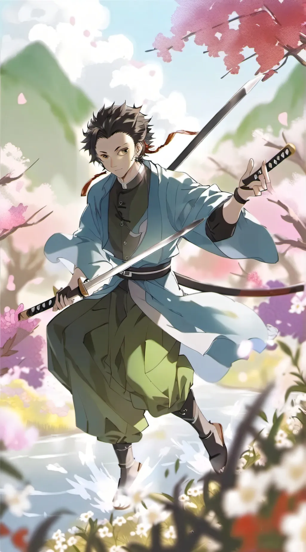 ai character: Demon Slayer  background