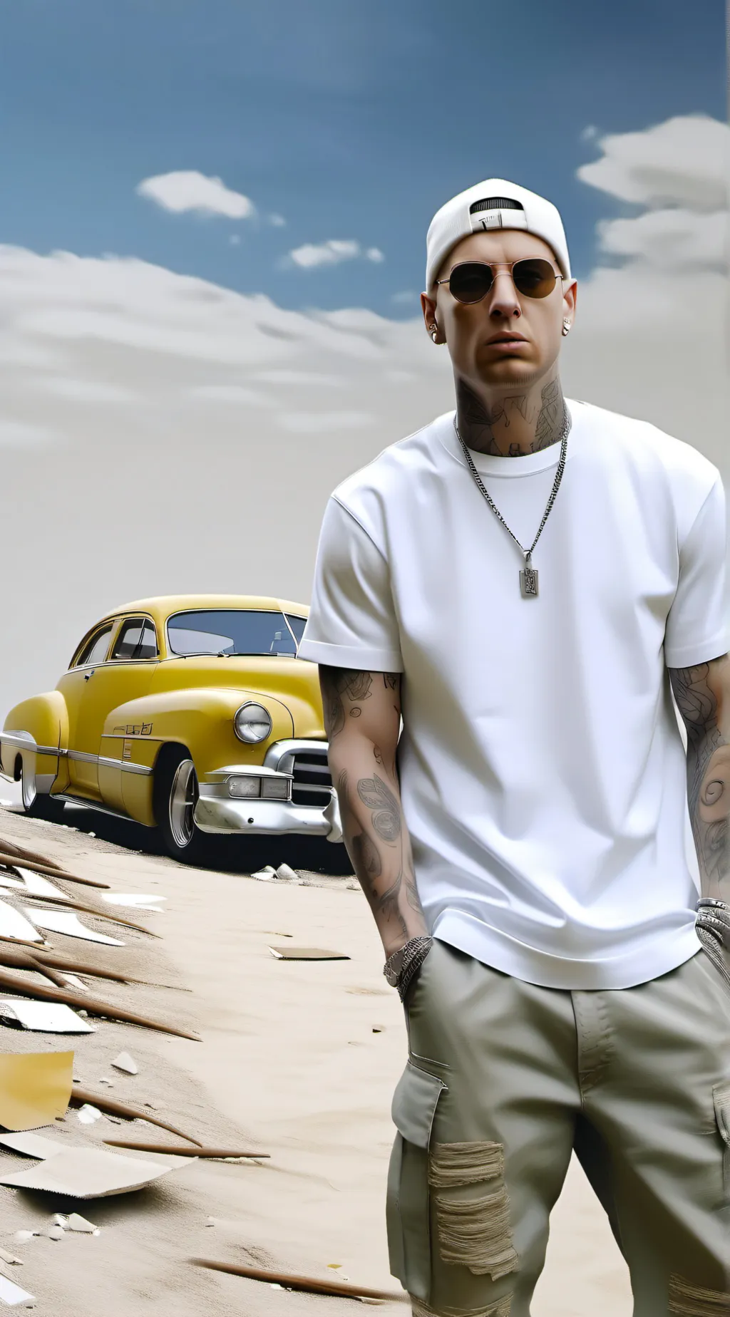 ai character: Eminem  background