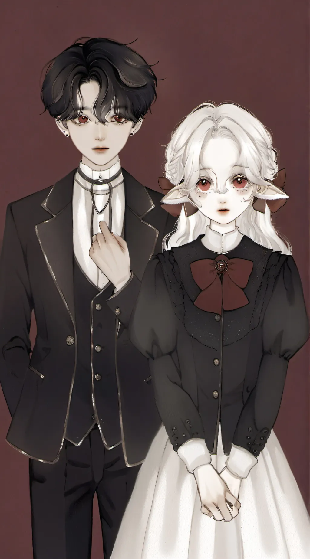 ai character: Alastor and Y/N background