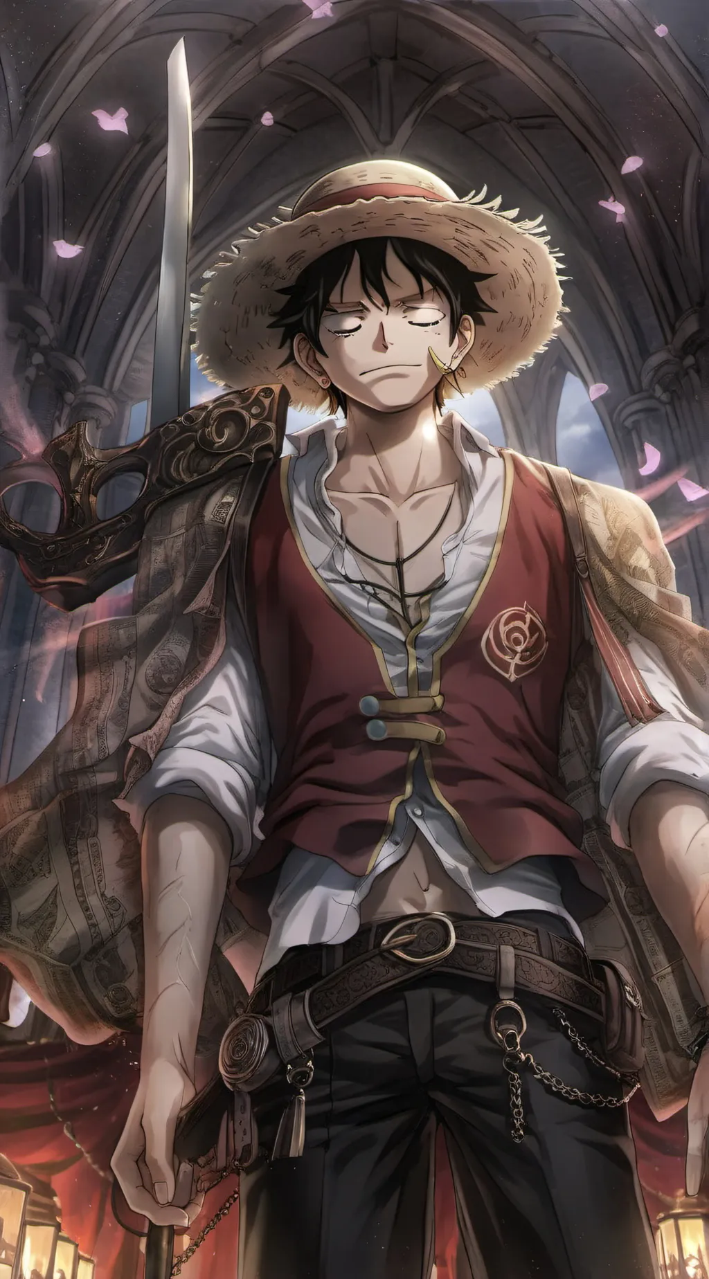 ai character: Luffy background