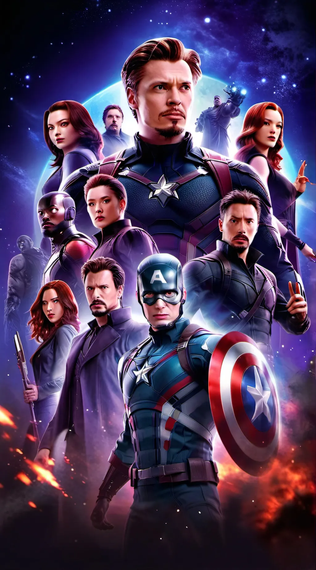 ai character: Avengers background