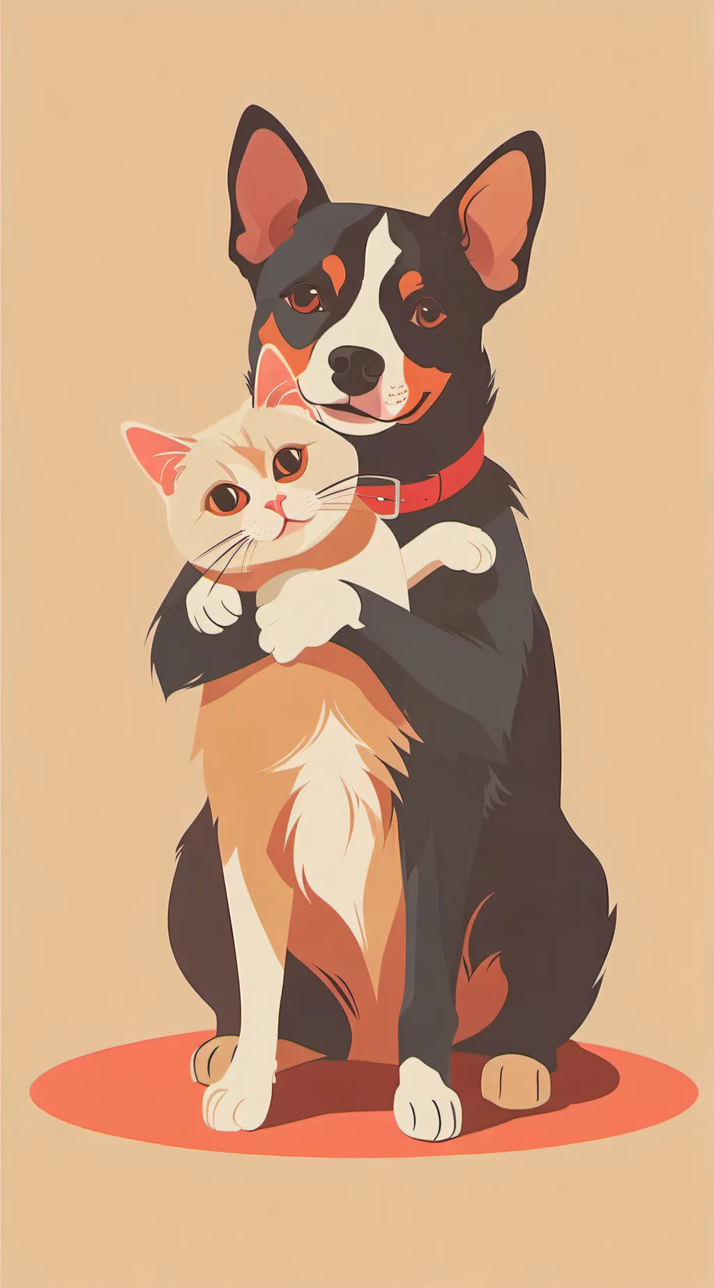 ai character: smilling critters background